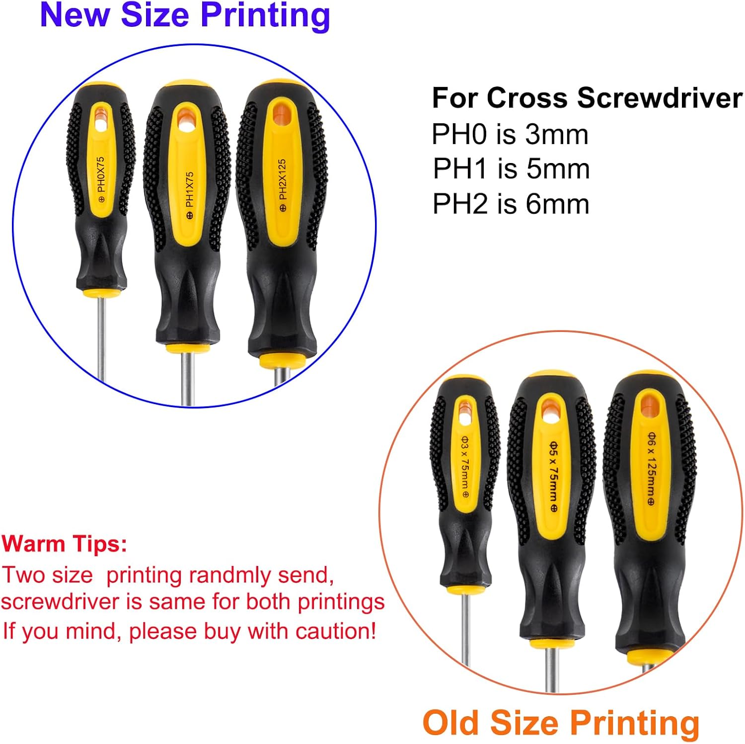 Thumbnail 2 de HPMAISON 7-teiliger Schraubendreher-Satz aus Chrom-Vanadium-Stahl mit magnetischer Spitze (4 Kreuz, 3 flach)