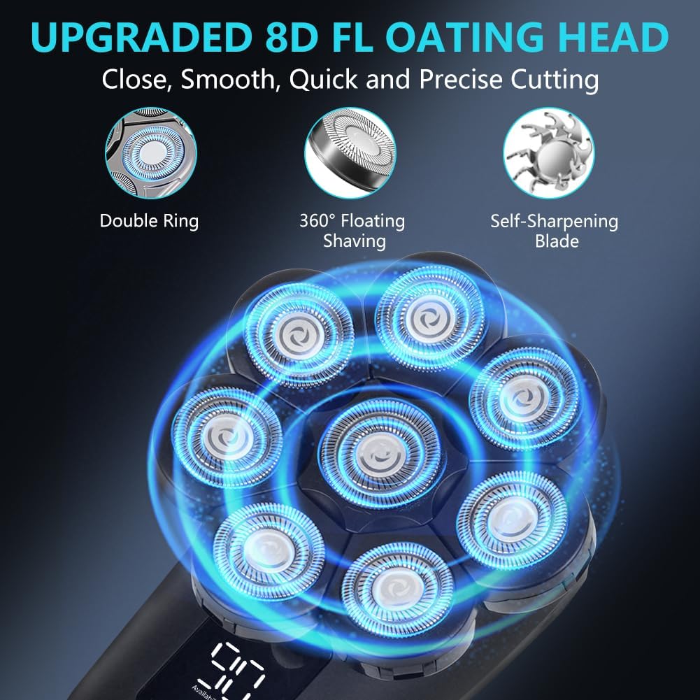 Detalle de OFFCUP 8D Electric Head Shaver 90min