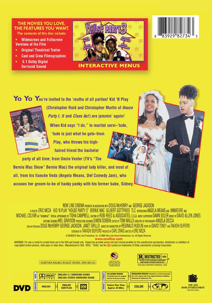 Detalle 2 de House Party 3 DVD: R-Rated Comedy About Kid and Play’s Bachelor Party