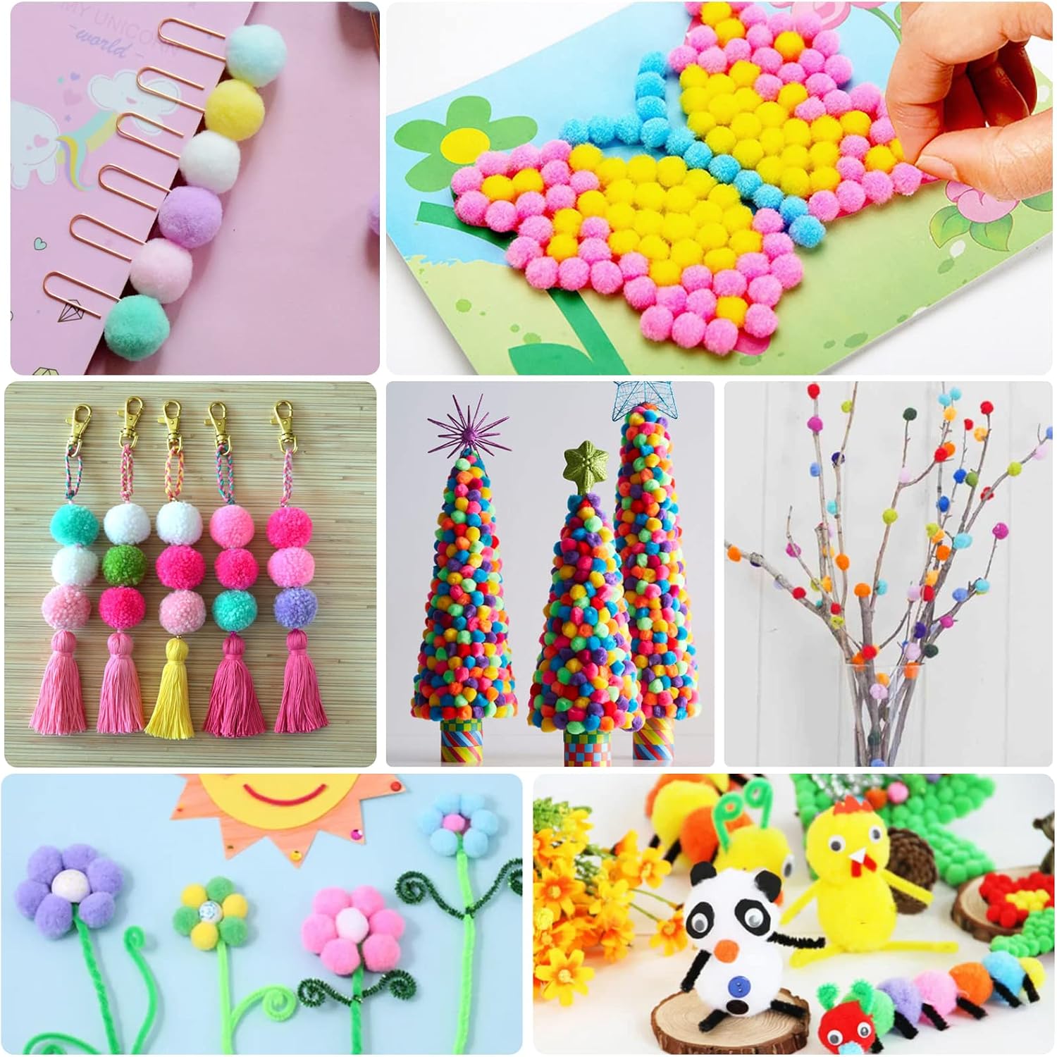 Detalle 2 de Phinus Craft Pom Poms, 900 Pieces