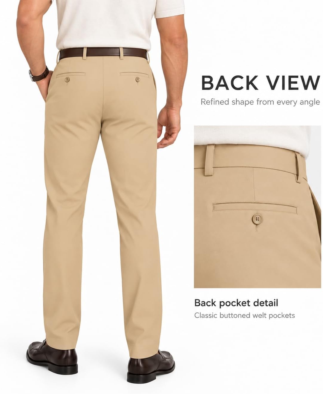 Thumbnail 2 de SNOWTEN Men's Classic Fit Golf Pants, Lightweight Stretch, Straight Leg