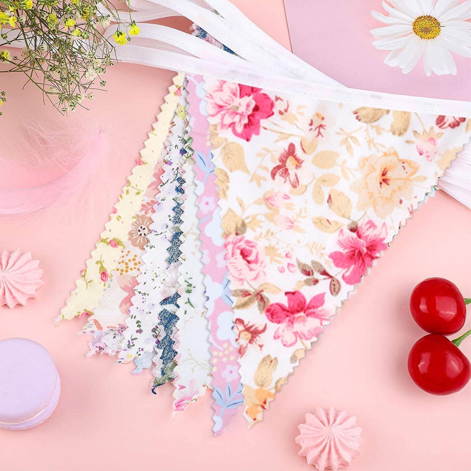 Thumbnail 5 de Alintor 45.9ft Fabric Bunting 12m 46pcs
