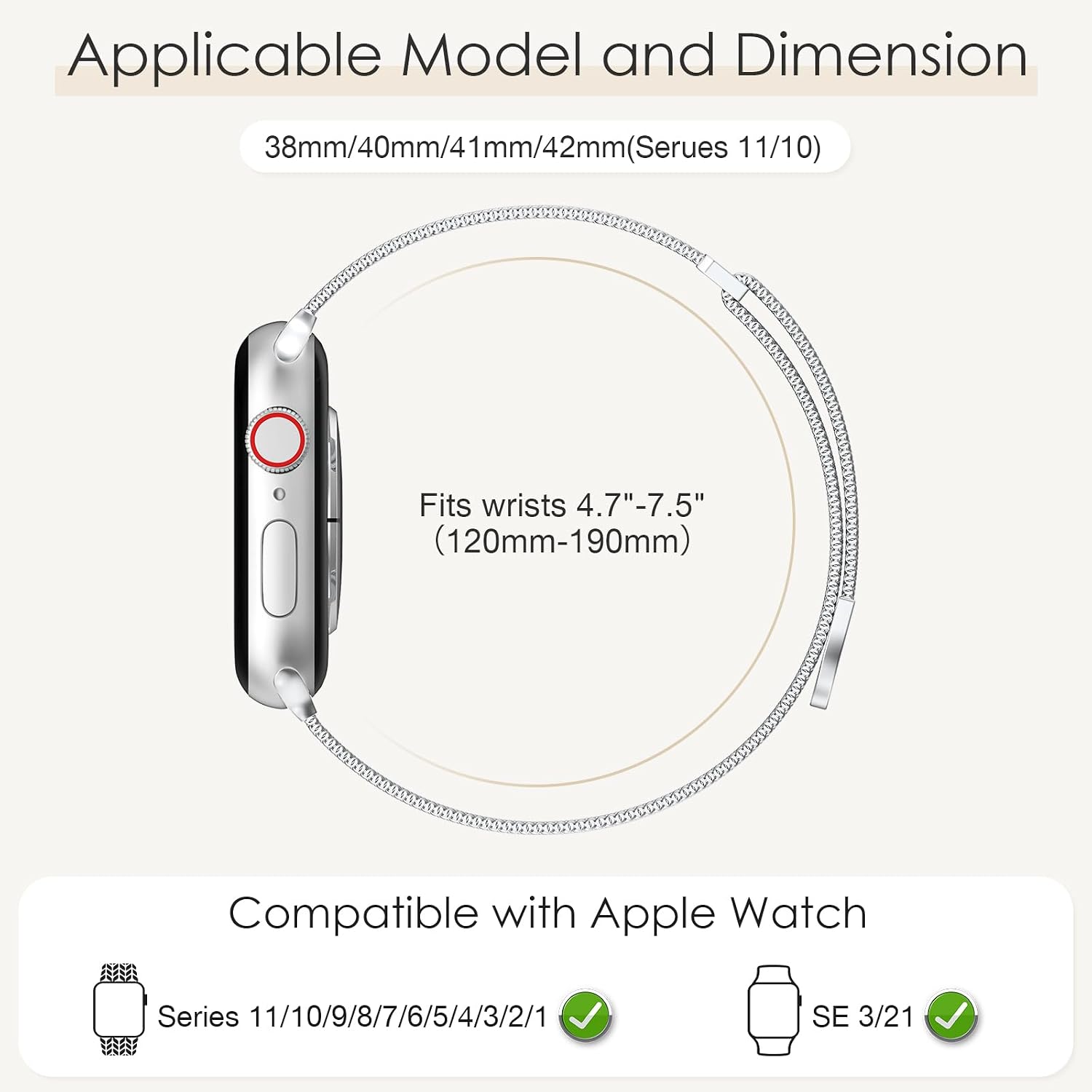 Detalle 2 de Milanese Loop for Apple Watch 38–49mm