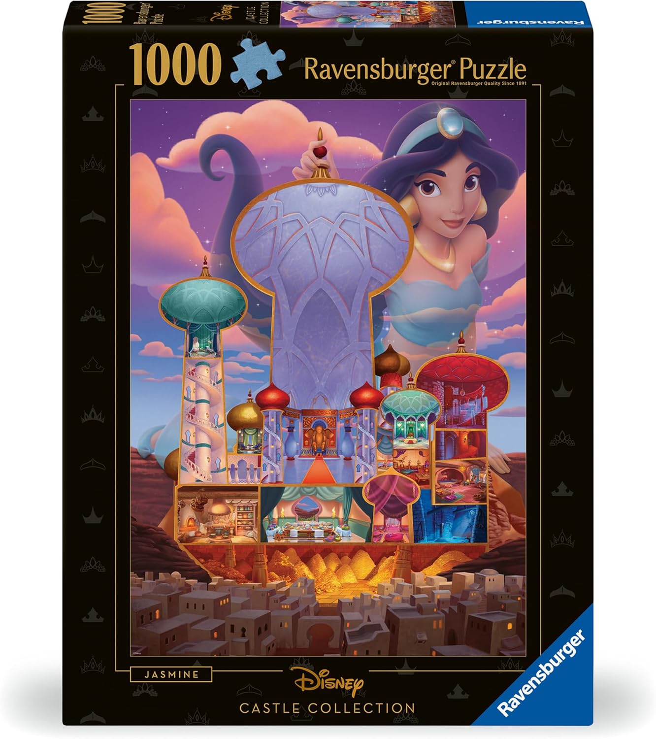 Detalle de Ravensburger Disney Aladdin Castles Jamine 1000 Piece Jigsaw Puzzle (Soft-Click)
