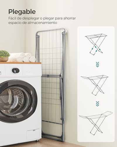 Detalle 2 de SONGMICS tendedero plegable de acero