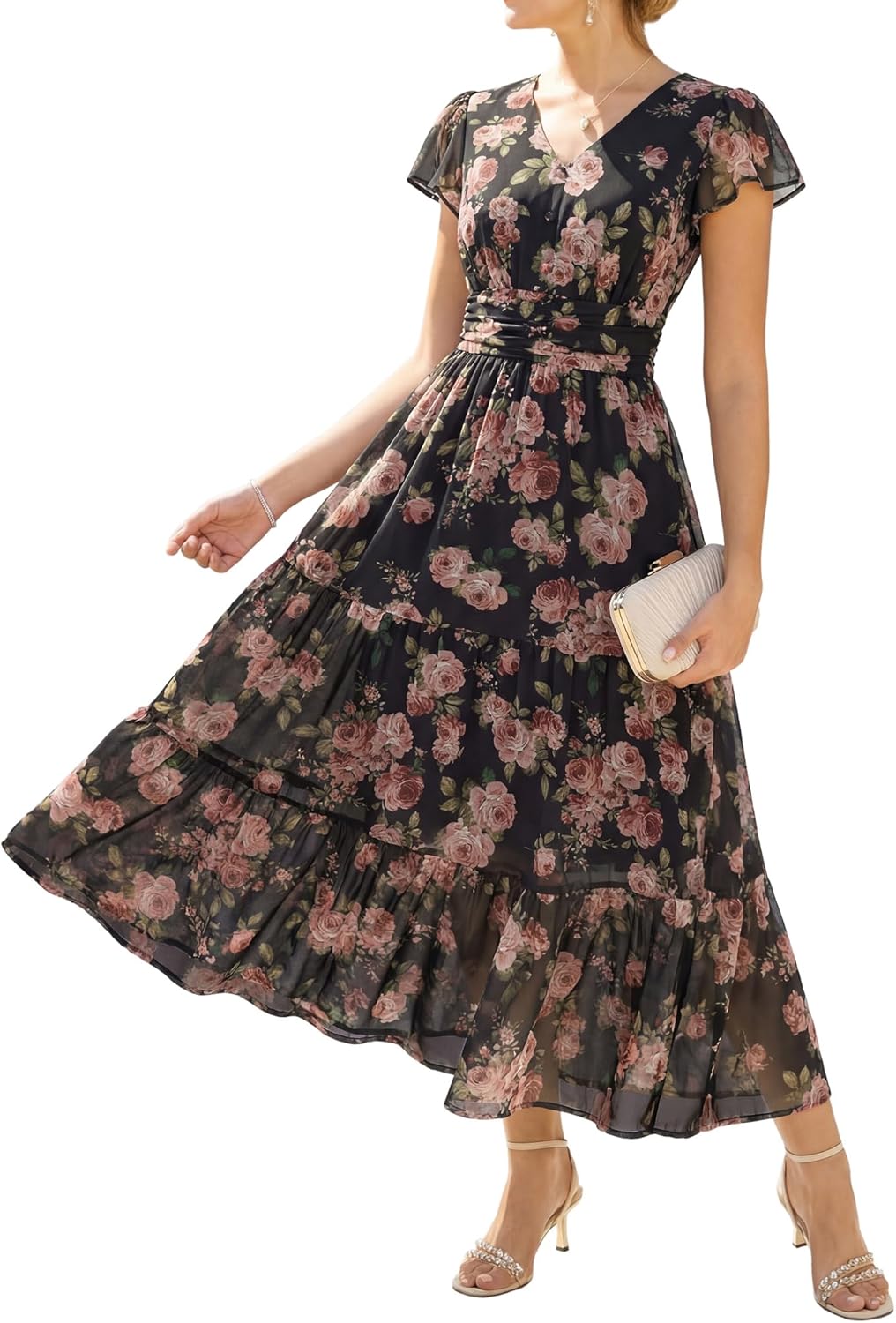 Thumbnail 6 de GRACE KARIN 2026 Women Summer Dress: Maxi Floral with Pockets and V-Neck