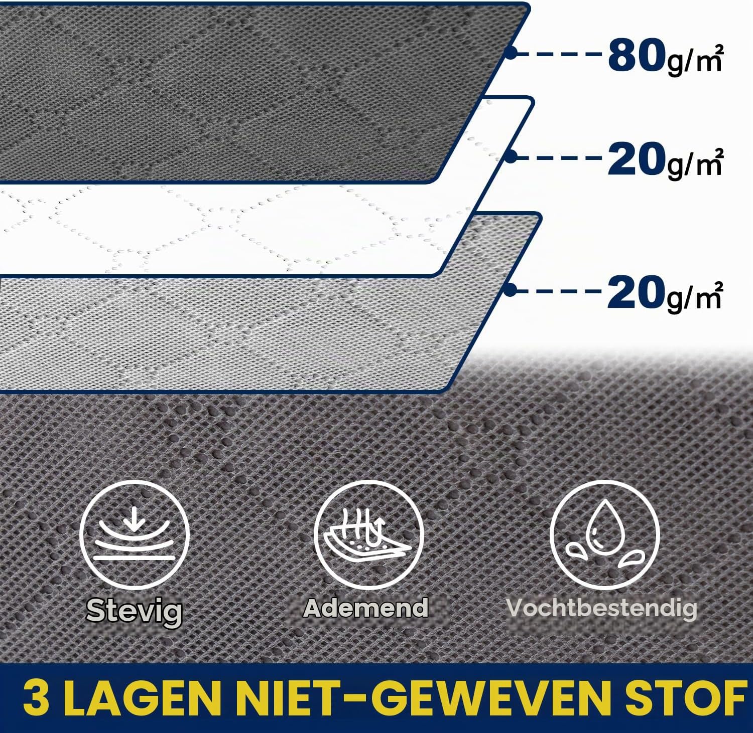 Thumbnail 2 de AIOR SND-CXK1 opbergzak voor onder het bed, 90 liter, opvouwbaar, grijs