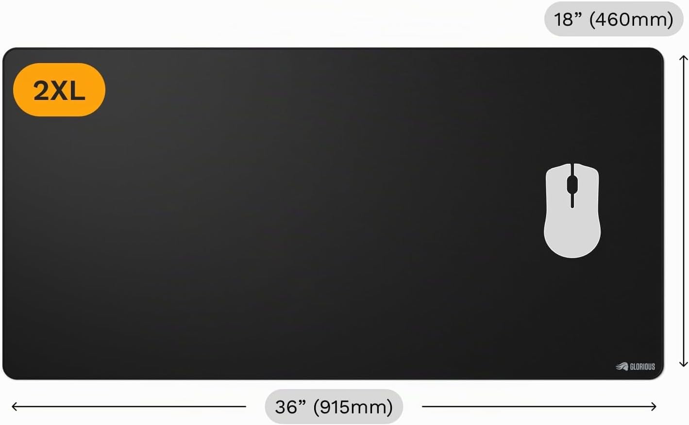 Thumbnail 6 de GLORIOUS Gaming GMP 2 XXL: tappetino resistente a liquidi, superficie bilanciata per speed e controllo (915x460x3 mm)