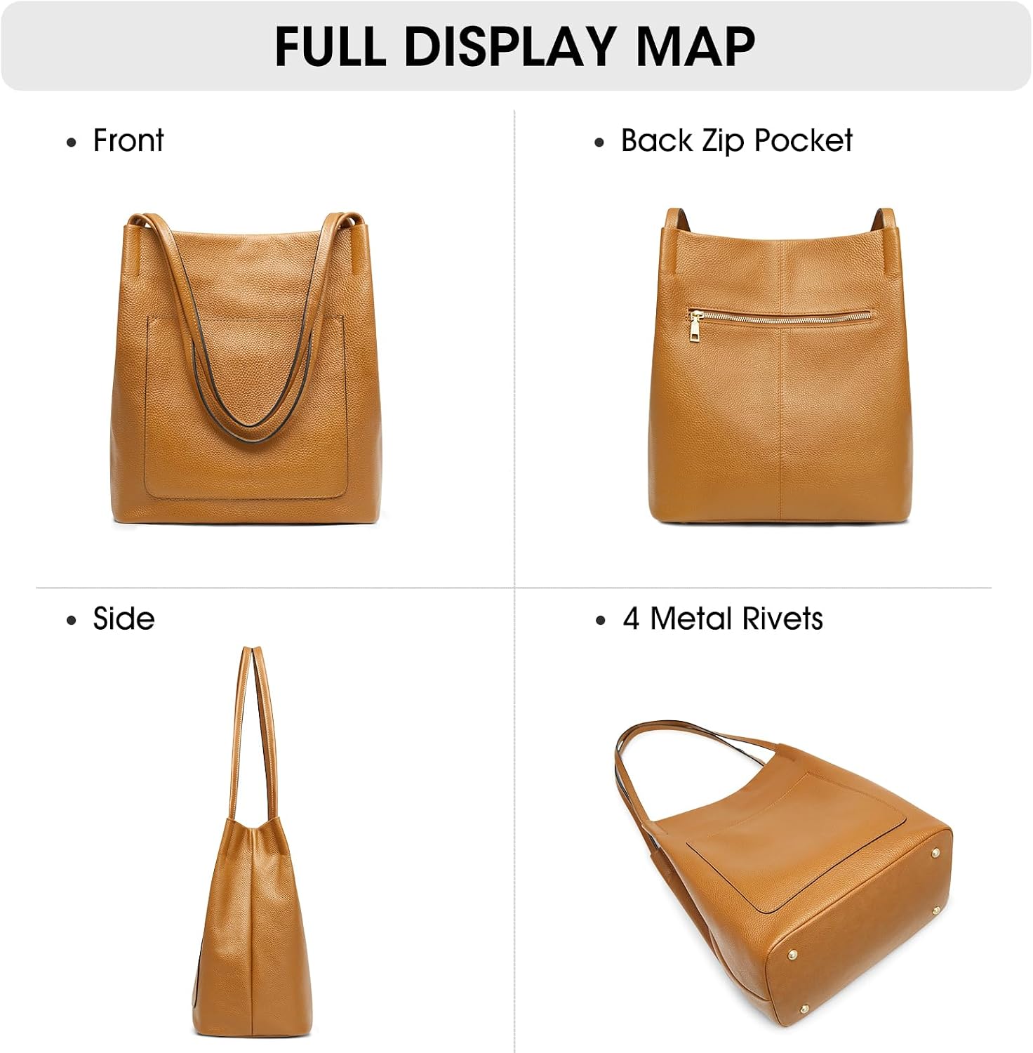 Thumbnail 5 de Kattee Sacs fourre-tout cuir 29,5 cm