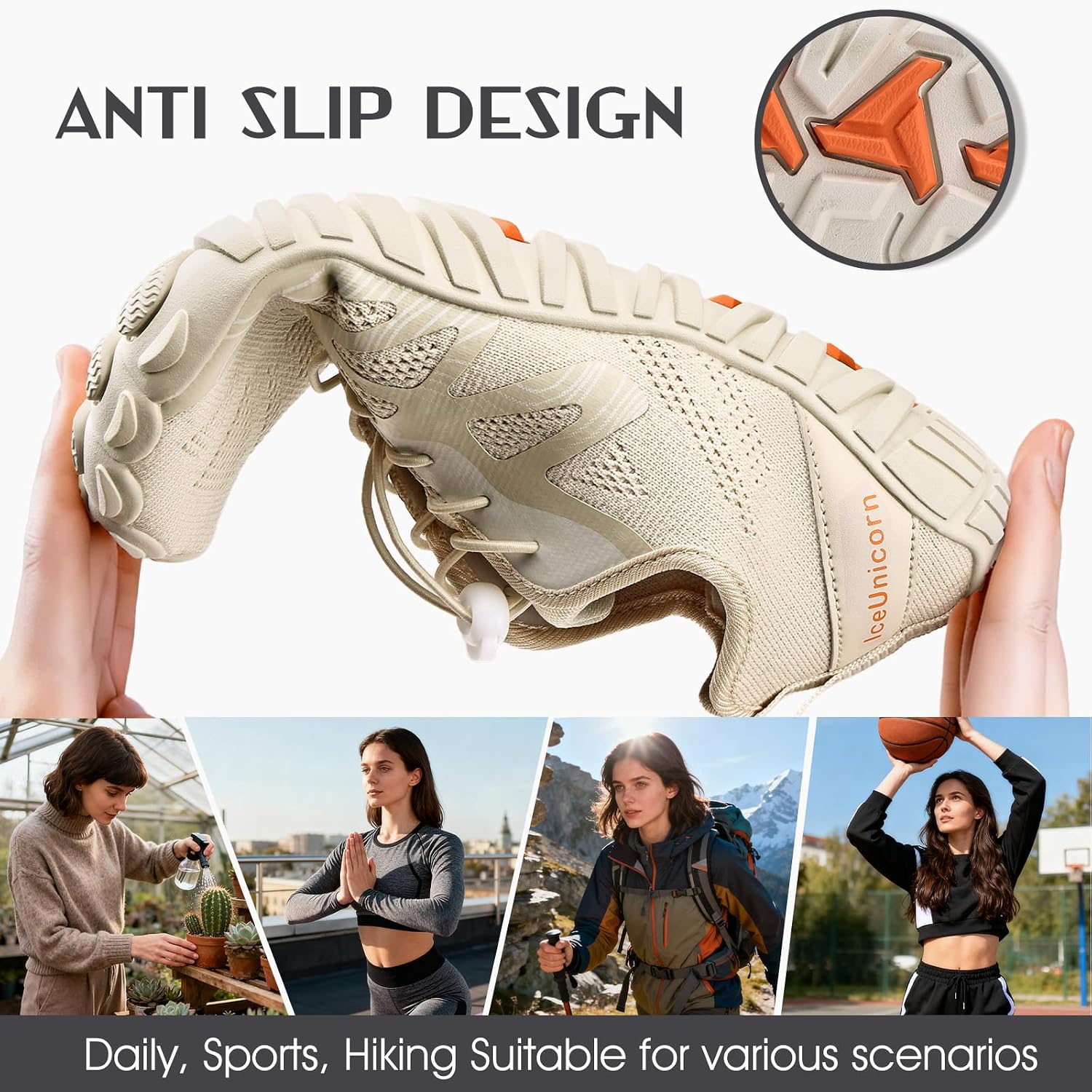 Detalle de Barefoot trail shoes with wide toe box