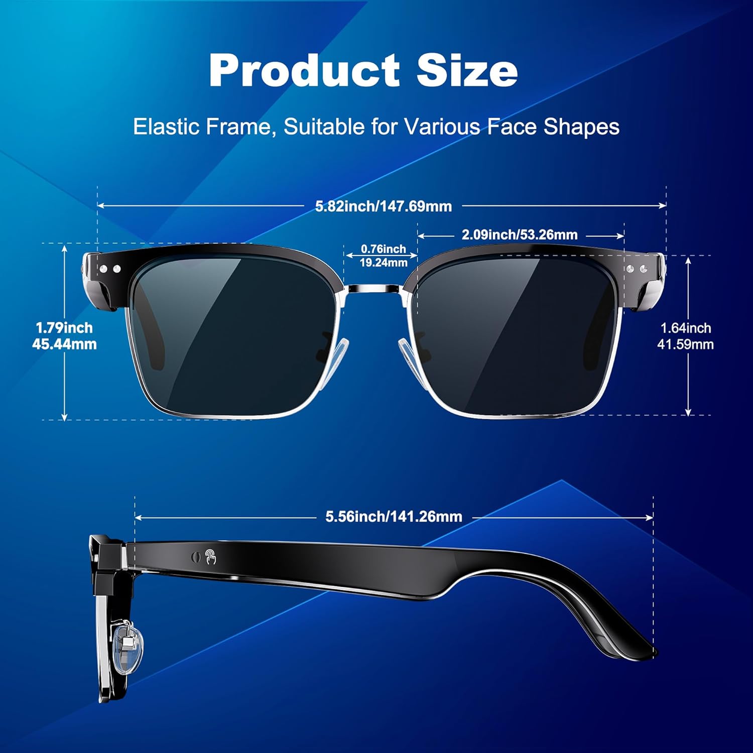Thumbnail 3 de ONKELYIM Bluetooth Audio Smart Glasses 33 g