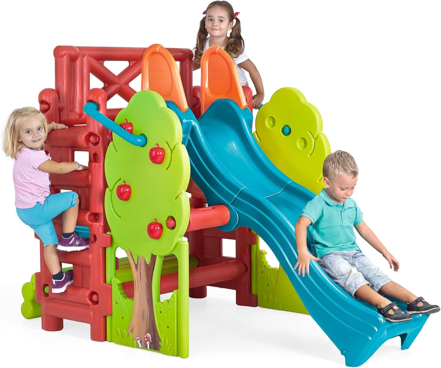 Detalle 2 de FEBER - Wood House 🌳, Tobogán y Mesa Arenero para Niños