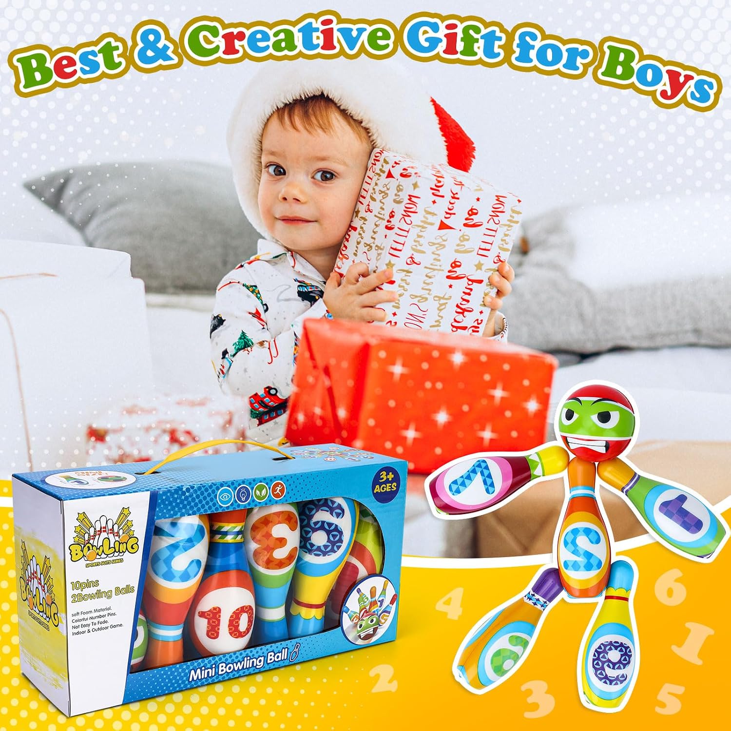 Thumbnail 5 de Toddler Foam Bowling Set for Ages 3–6