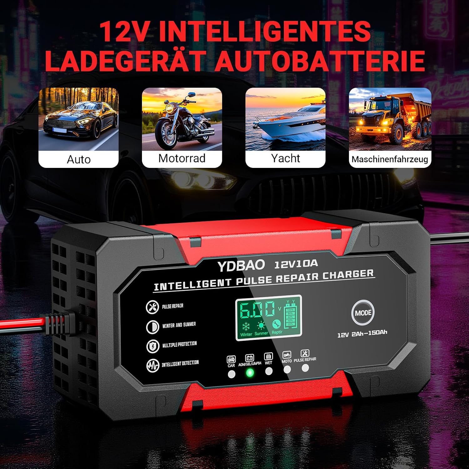 Thumbnail 4 de Autobatterie Ladegerät 12V LiFePO4 10A