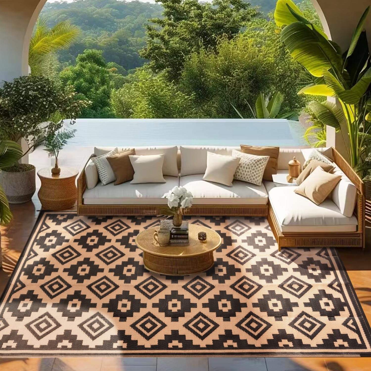 Detalle 2 de Shilucheng Outdoor Rug 8x10 ft