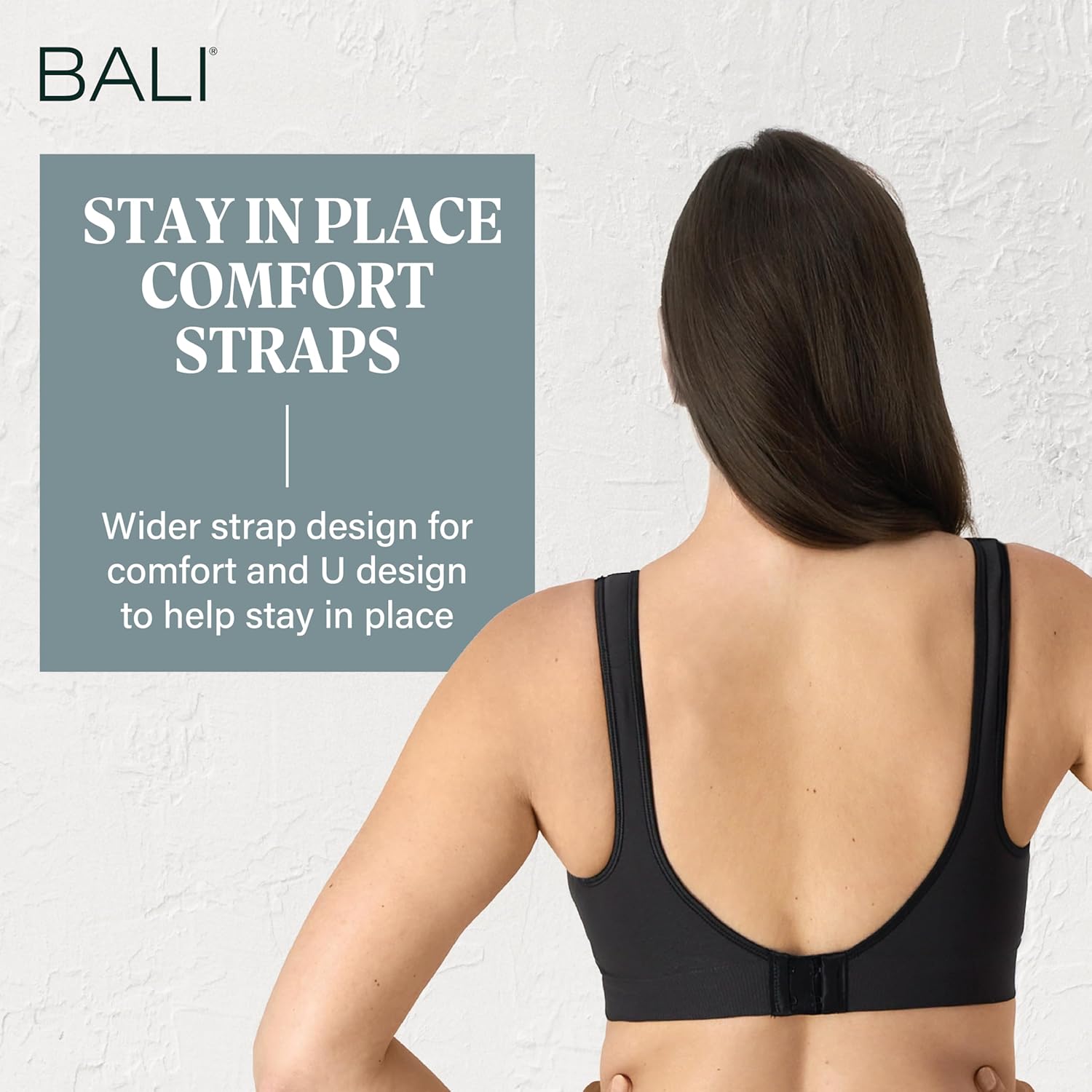 Detalle de Bali Comfort Revolution wire-free bra for women (no-seams, full coverage)