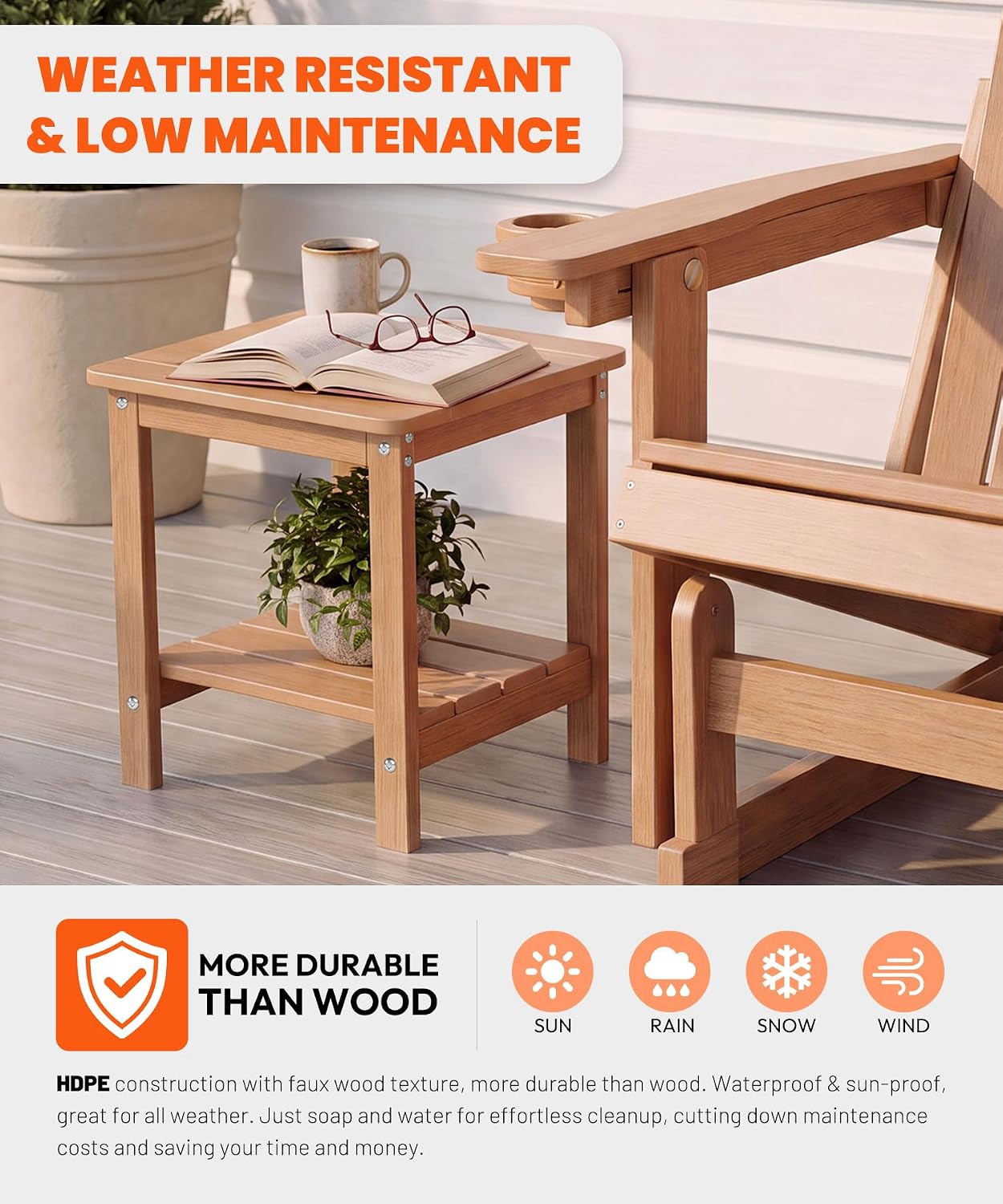 Thumbnail 3 de RIBEIO HDPE Outdoor Side Table