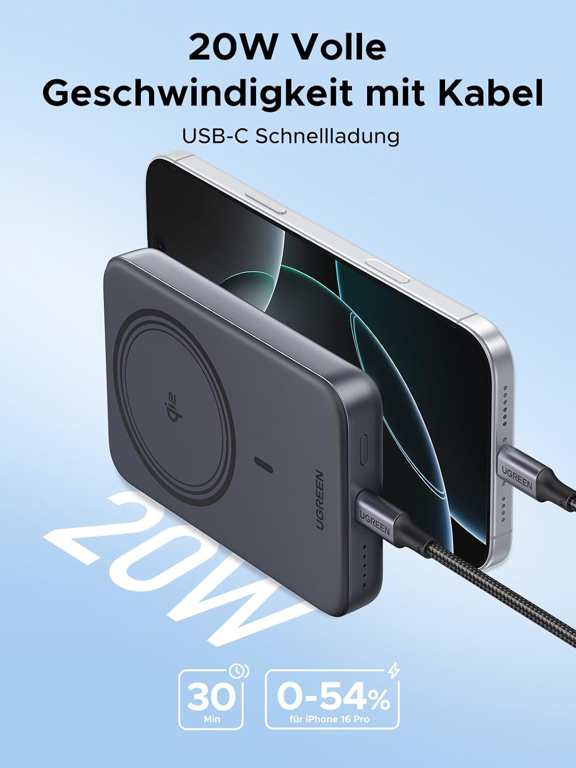 Thumbnail 3 de UGREEN Nexode Qi2 Powerbank 10000 mAh kabellose Ladebank
