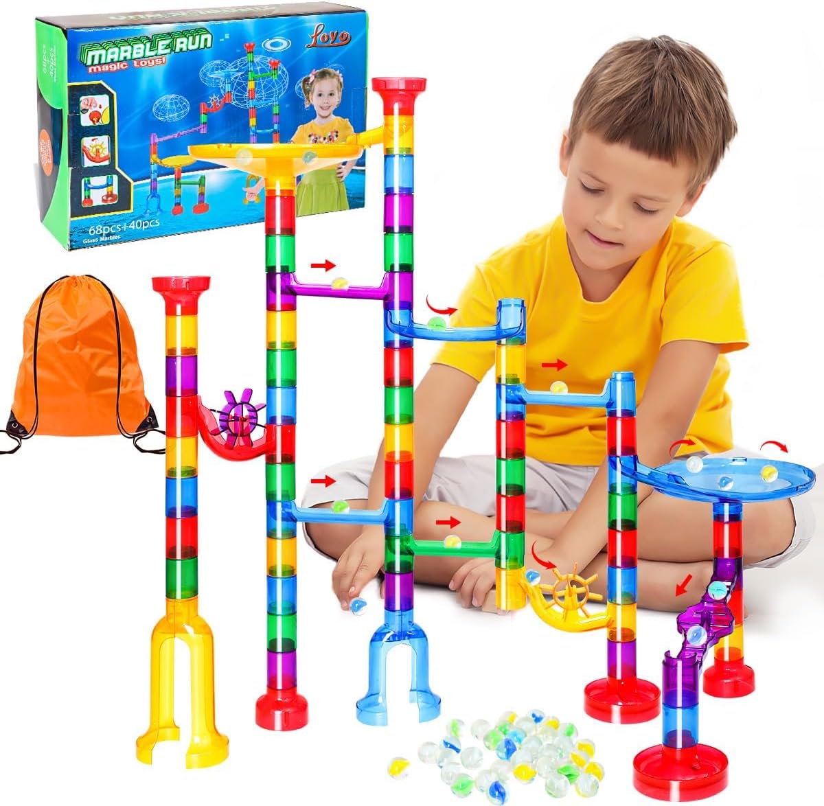 LOYO 109 Pieces Marble Run