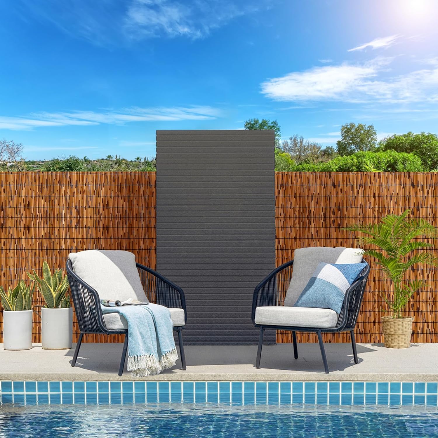 Thumbnail 4 de KOIUEYW Bamboo Reed Privacy Screen 5 x 10 FT