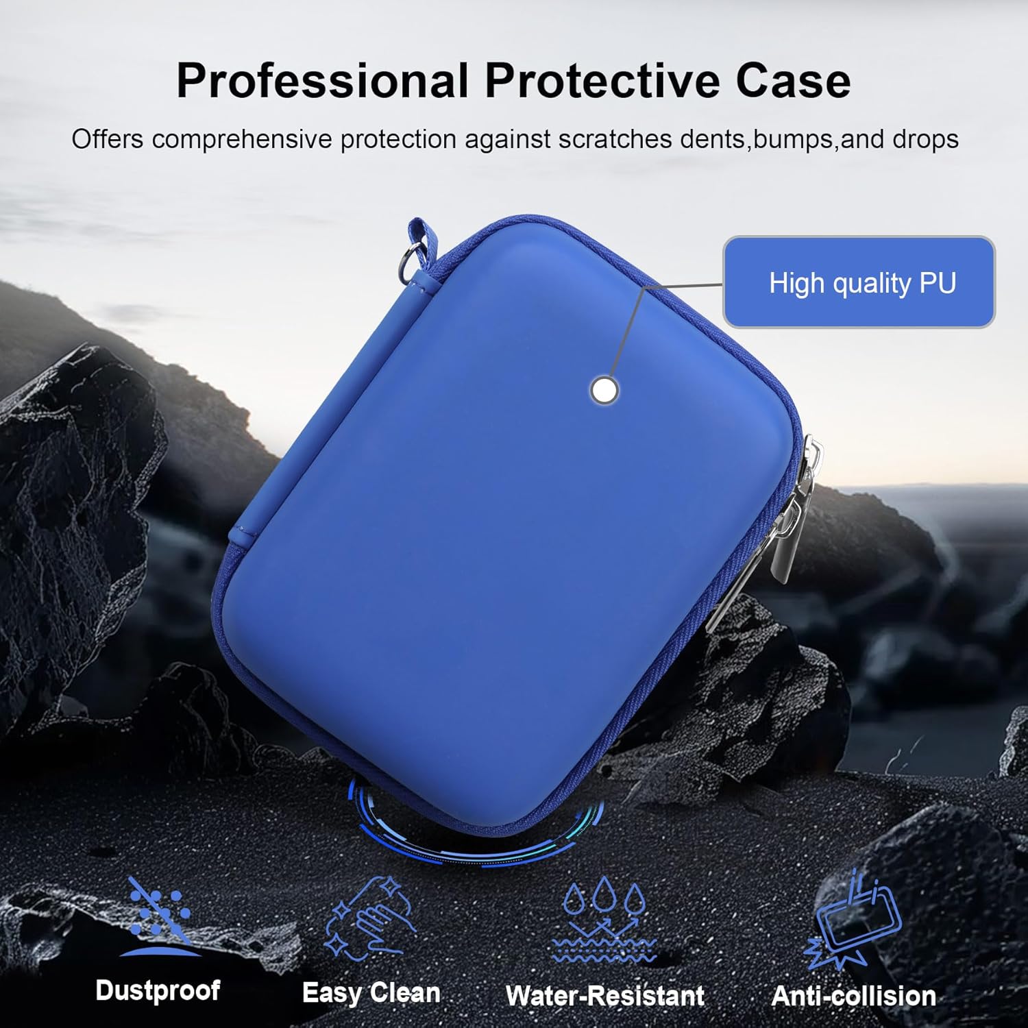Detalle de RAIALL Carrying Case for Canon IXUS 185/285 and Sony Cybershot W830 – Blue