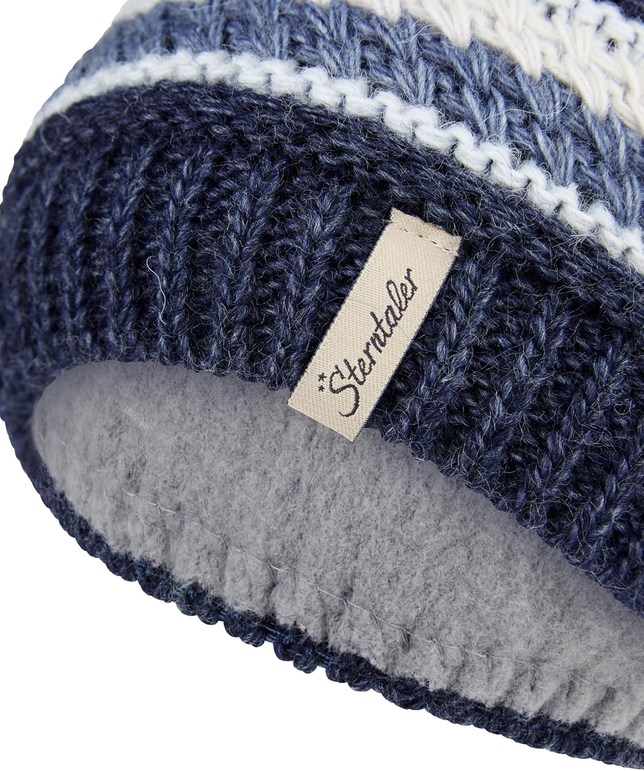 Thumbnail 4 de Sterntaler Bonnet Strickmütze Strukturmix pour garçon – doublure polaire coton