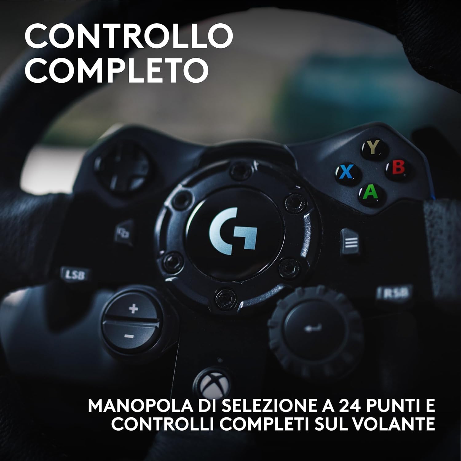 Detalle de Logitech G G923 volante da corsa e pedali per Xbox Series X|S, Xbox One e PC