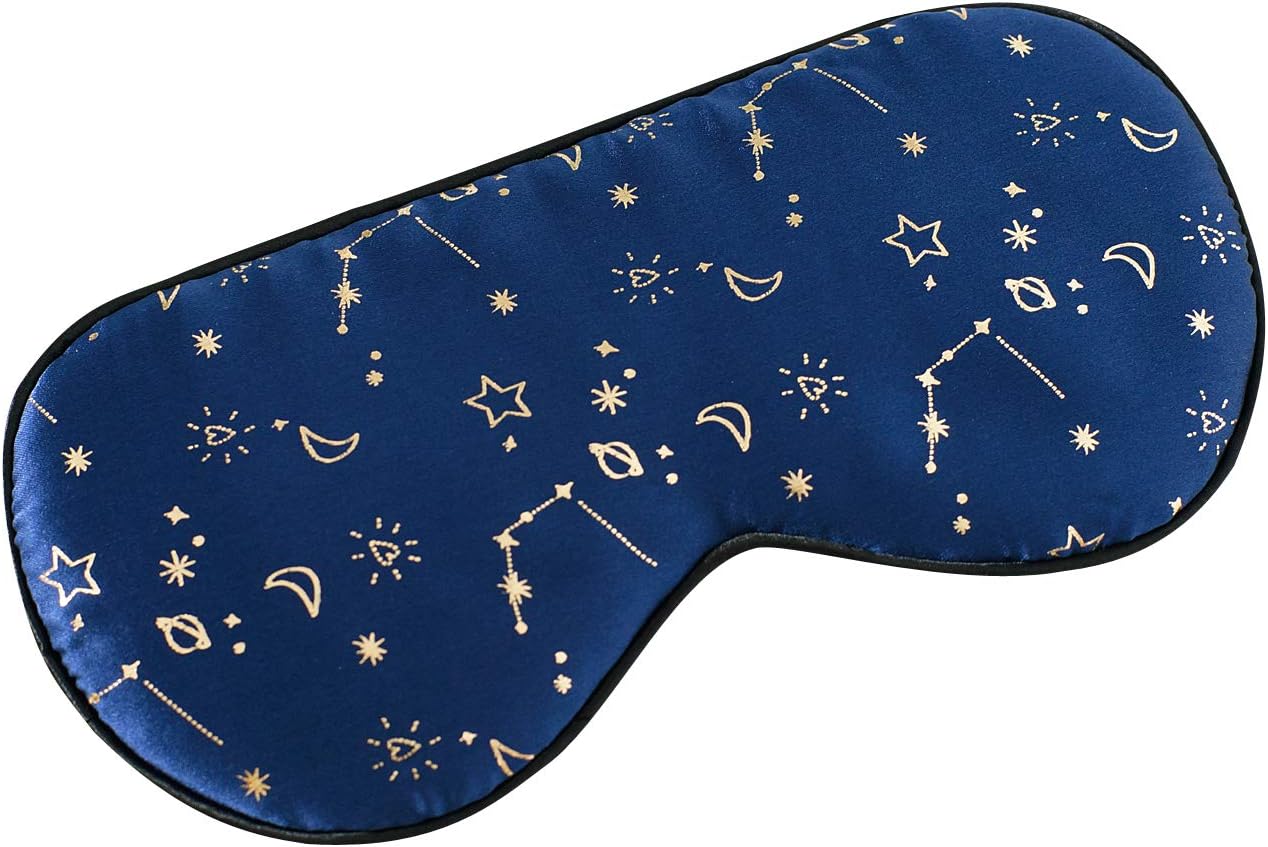 Thumbnail 5 de Antifaz para dormir de seda azul estrellas