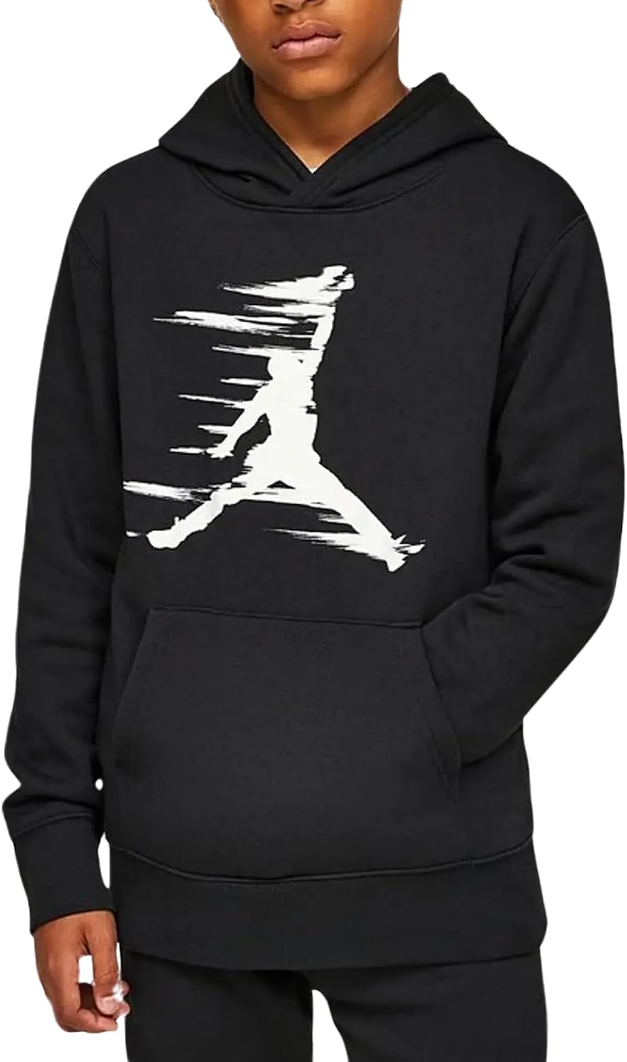 Detalle de NIKE Jordan MJ Flight MVP bluza z kapturem dla chłopców, czarna