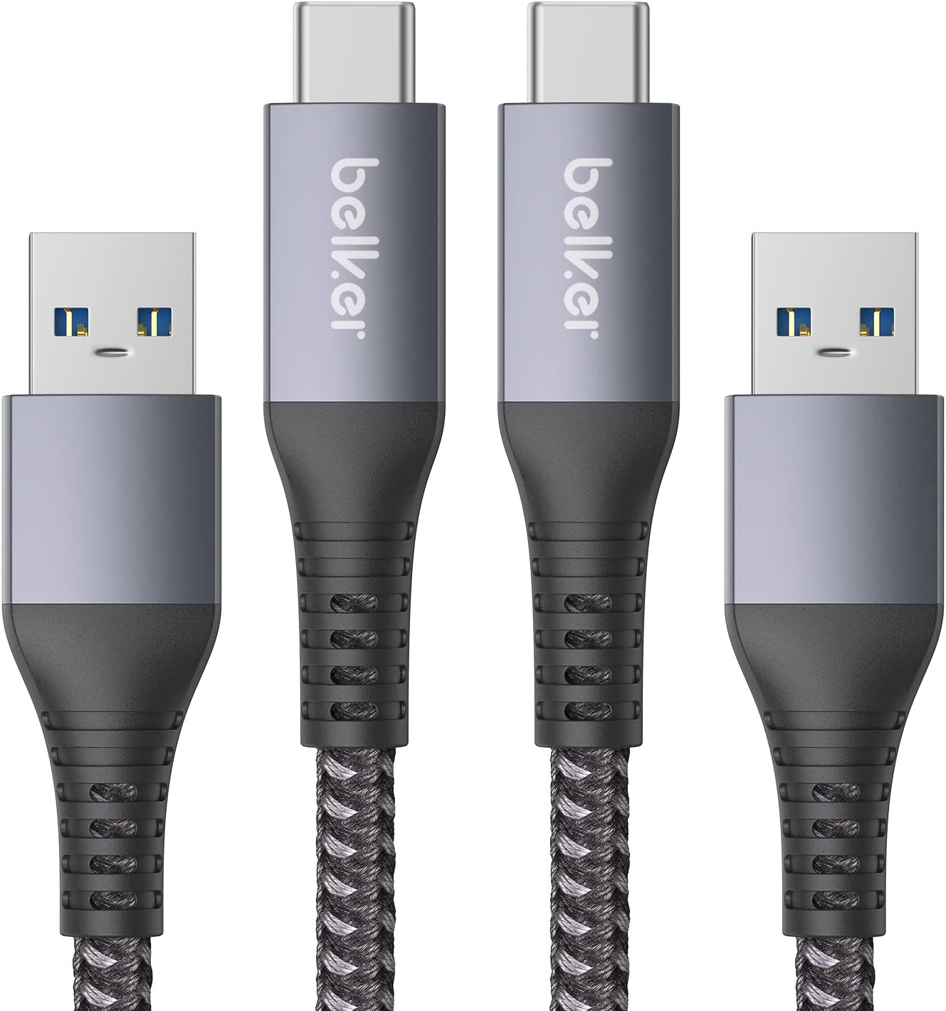 Detalle de Maxonar 2Pack USB C Fast Charging & Data Cable – 1m, 10Gbps, USB 3.2 Gen 2, QC3.0