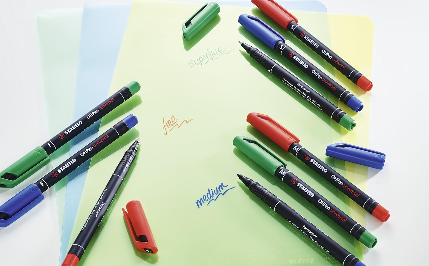 Detalle de STABILO OHPen universal Permanente – Marcatore a tratto medio 1 mm, confezione da 10 in nero