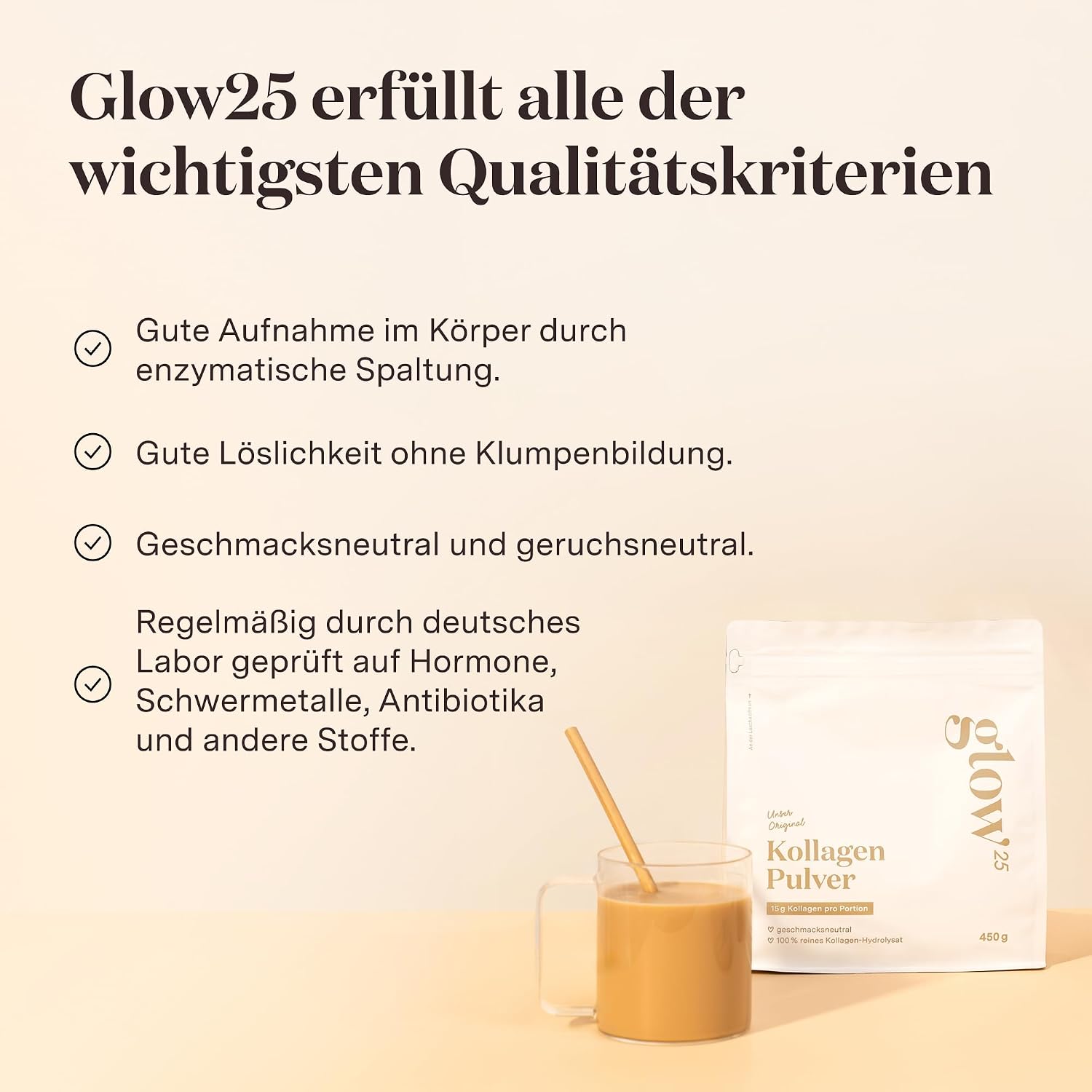Thumbnail 1 de Glow25® Kollagen Pulver [450g] – Unser Original, neutraler Geschmack, löslich und rein