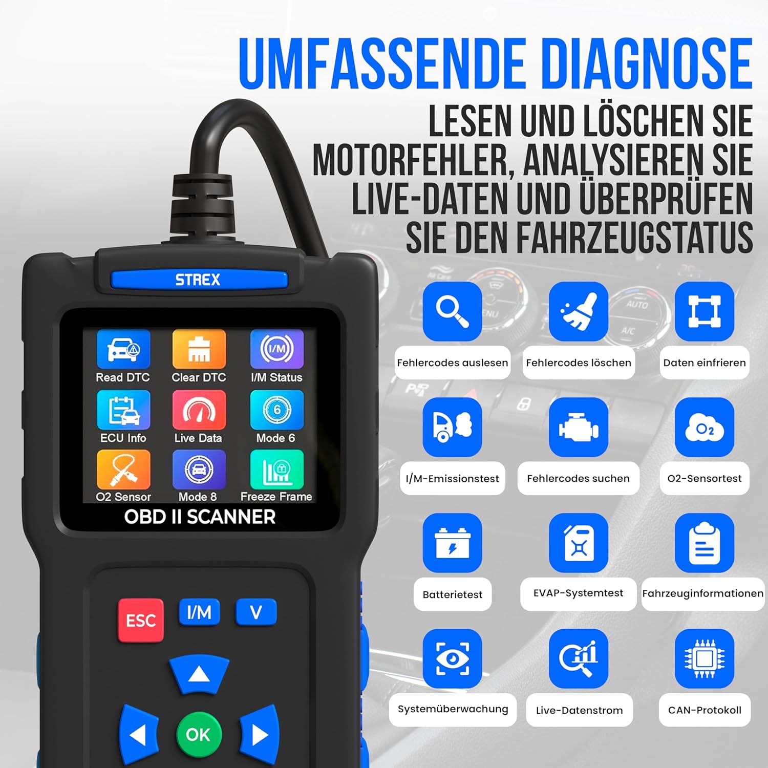 Thumbnail 2 de Strex OBD2 Diagnosegerät 1996+