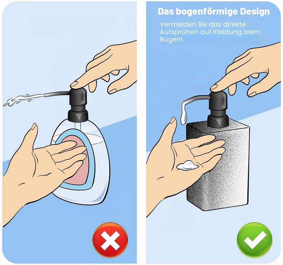 Thumbnail 2 de Suanti Seifenspender 425 ml – quadratisch, Pumpe aus gebürstetem Nickel, nachfüllbar, schwarzer Marmor-Stil