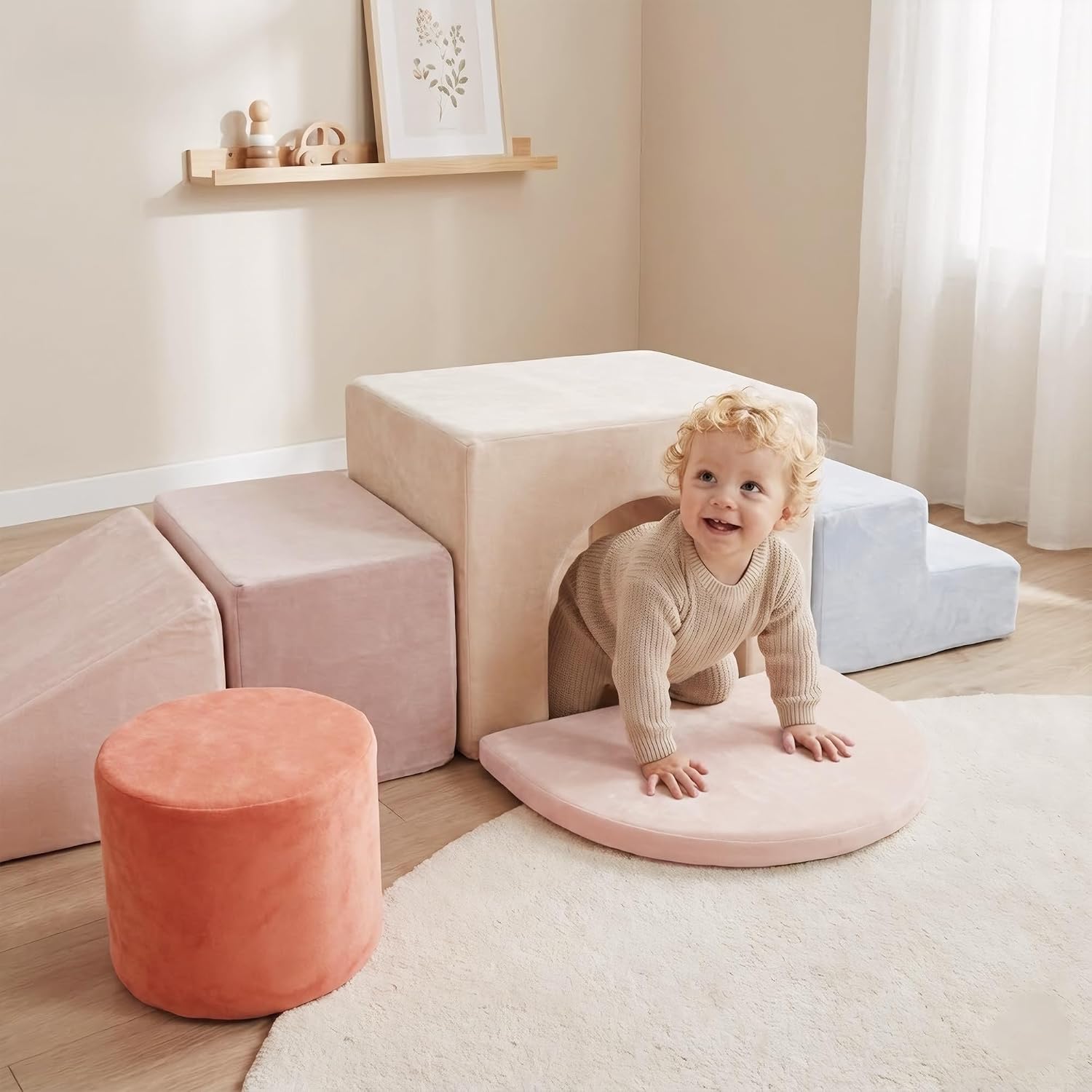 Thumbnail 1 de BanaSuper Kids Soft Play Set: 7 Foam Climbing Blocks for Indoor Sensory Play