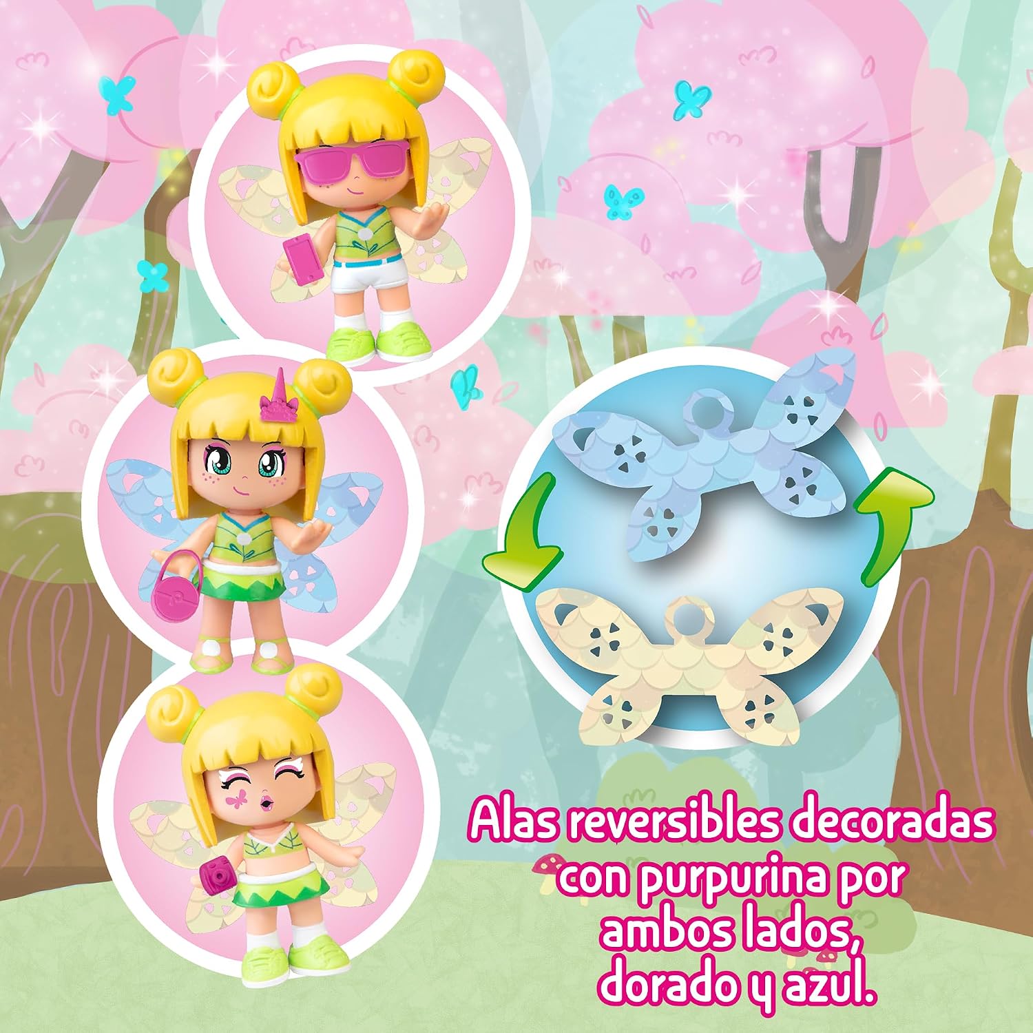 Thumbnail 5 de Famosa Pinypon Hada Mágica con Alas Reversibles y Accesorios