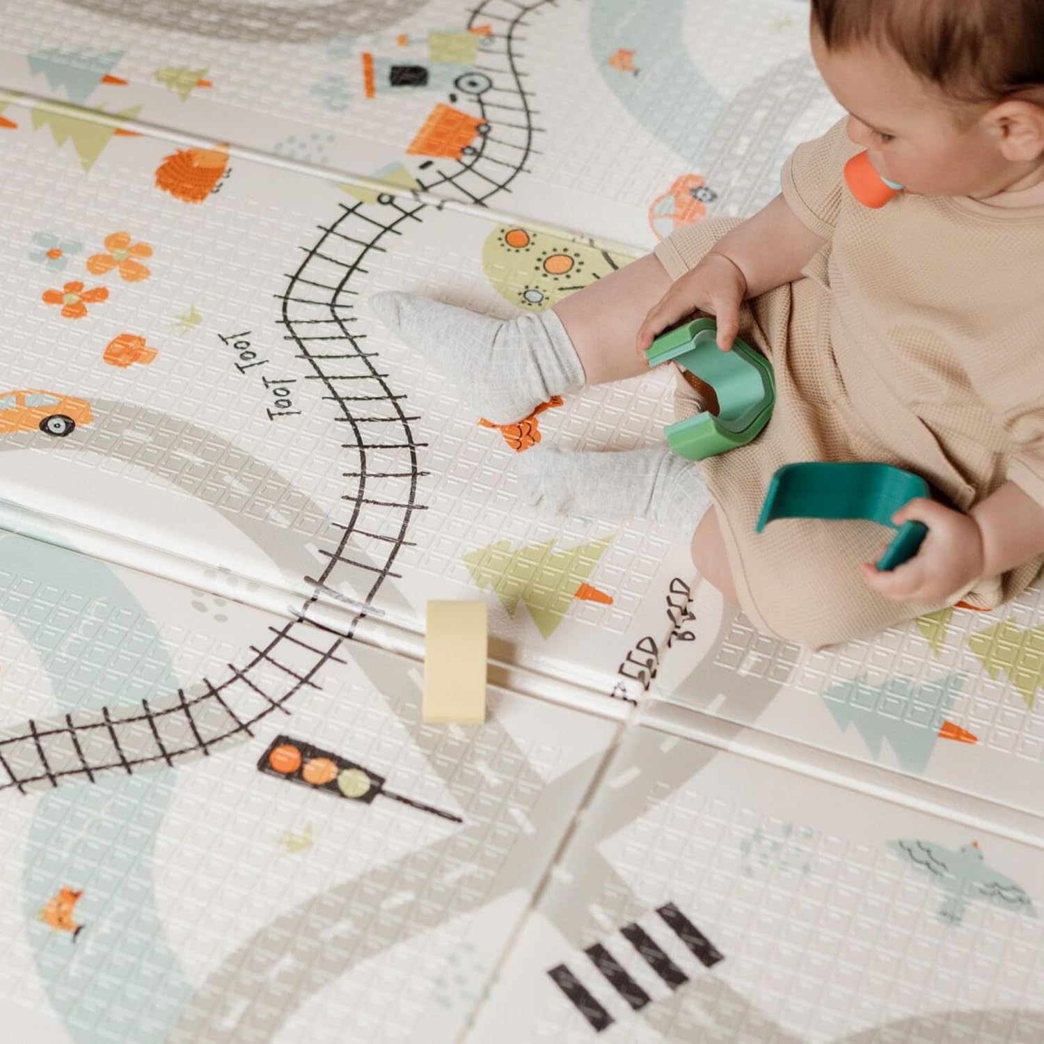 Detalle 2 de Nuby Tapis d'Éveil Réversible – 200x150 cm, léger et pliable