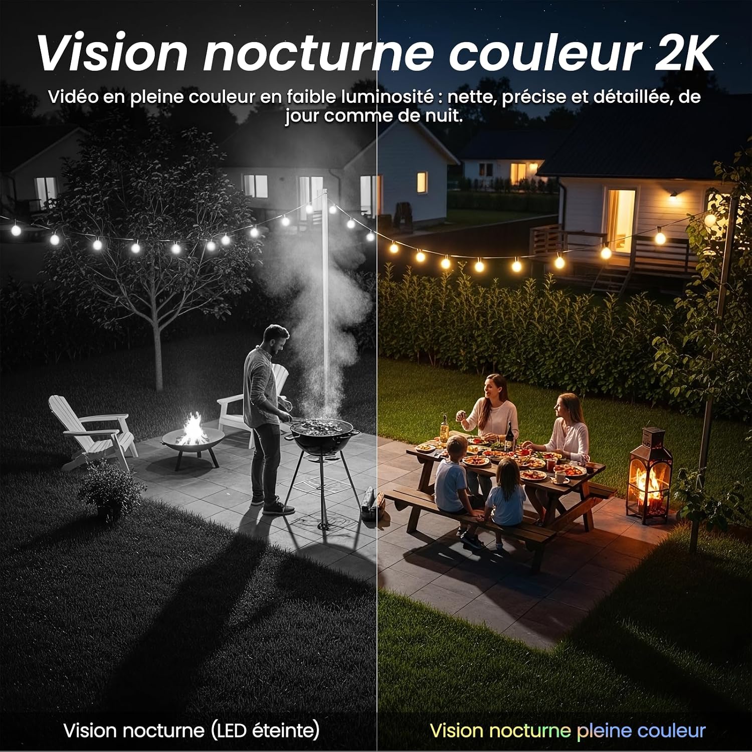 Thumbnail 6 de Cinnado 2K 3MP Camera Surveillance WiFi Extérieure Solaire, IP65 – sans Fil