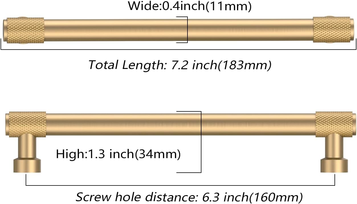 Detalle de Amerdeco 10 Pack Champagne Bronze 160mm Cabinet Pulls (AM011)