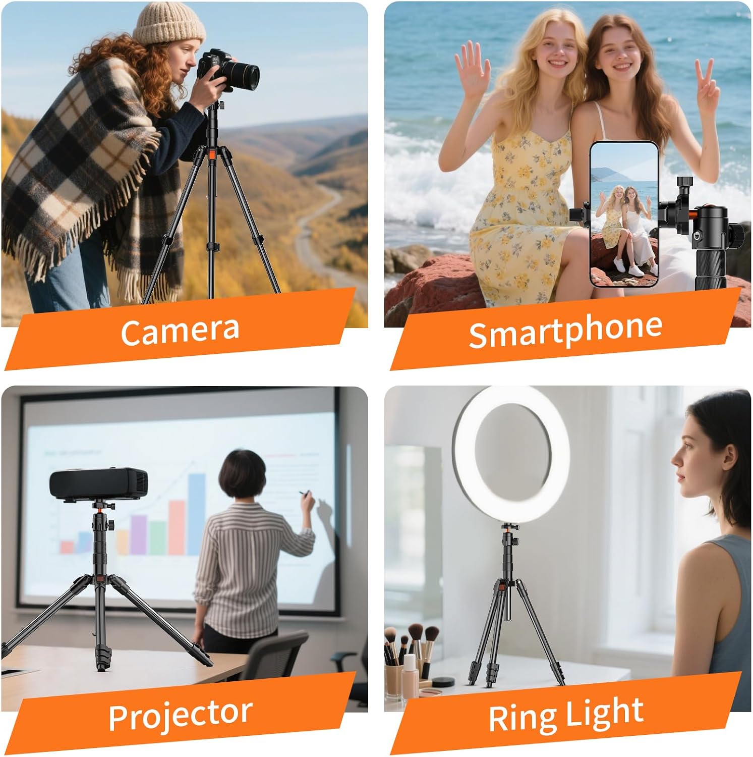 Thumbnail 6 de XXZU 71" Camera Tripod with 360° Ball Head