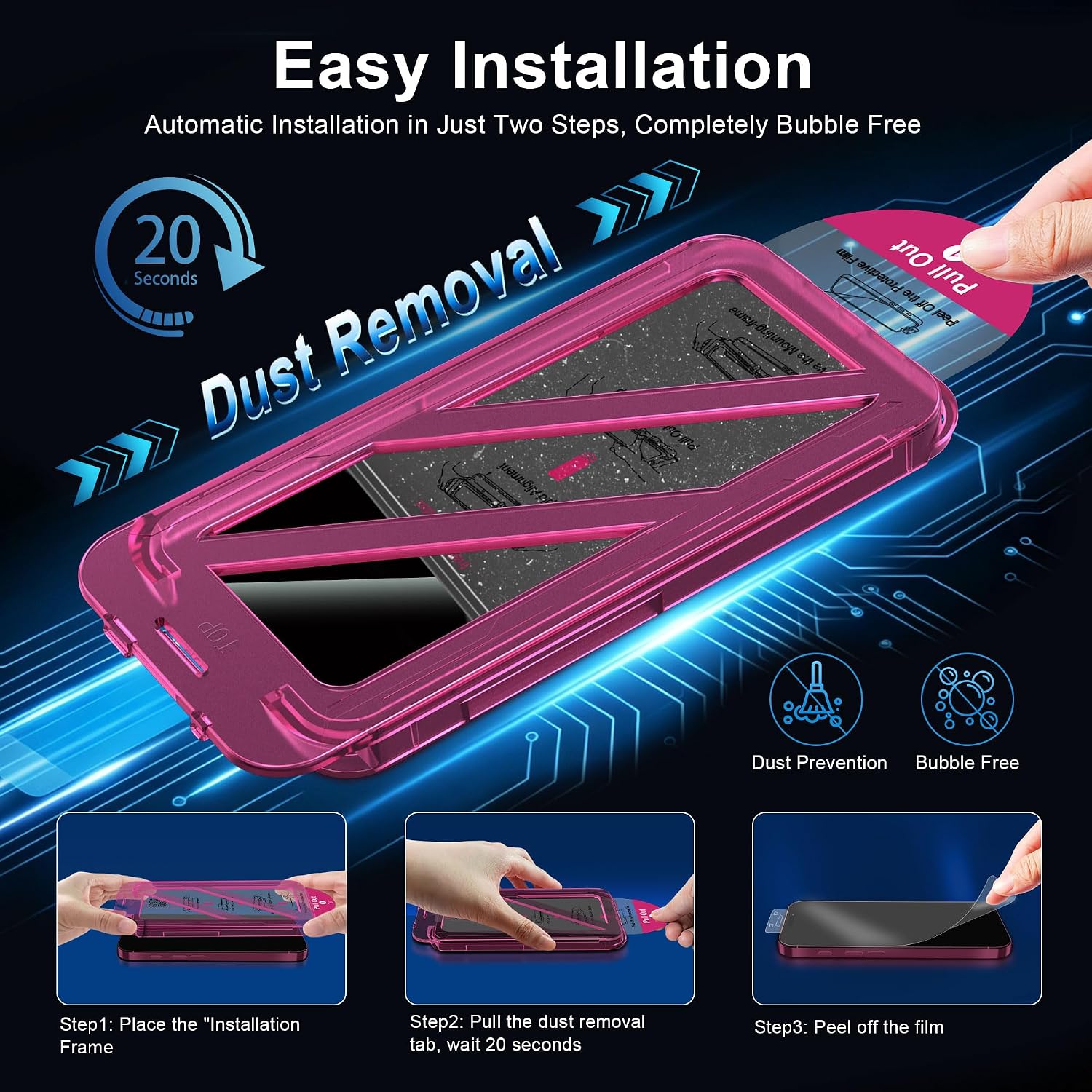 Thumbnail 1 de QHOHQ iPhone 18 Pro Max 6.9 Inch Privacy Screen Protector, 9H+ Glass