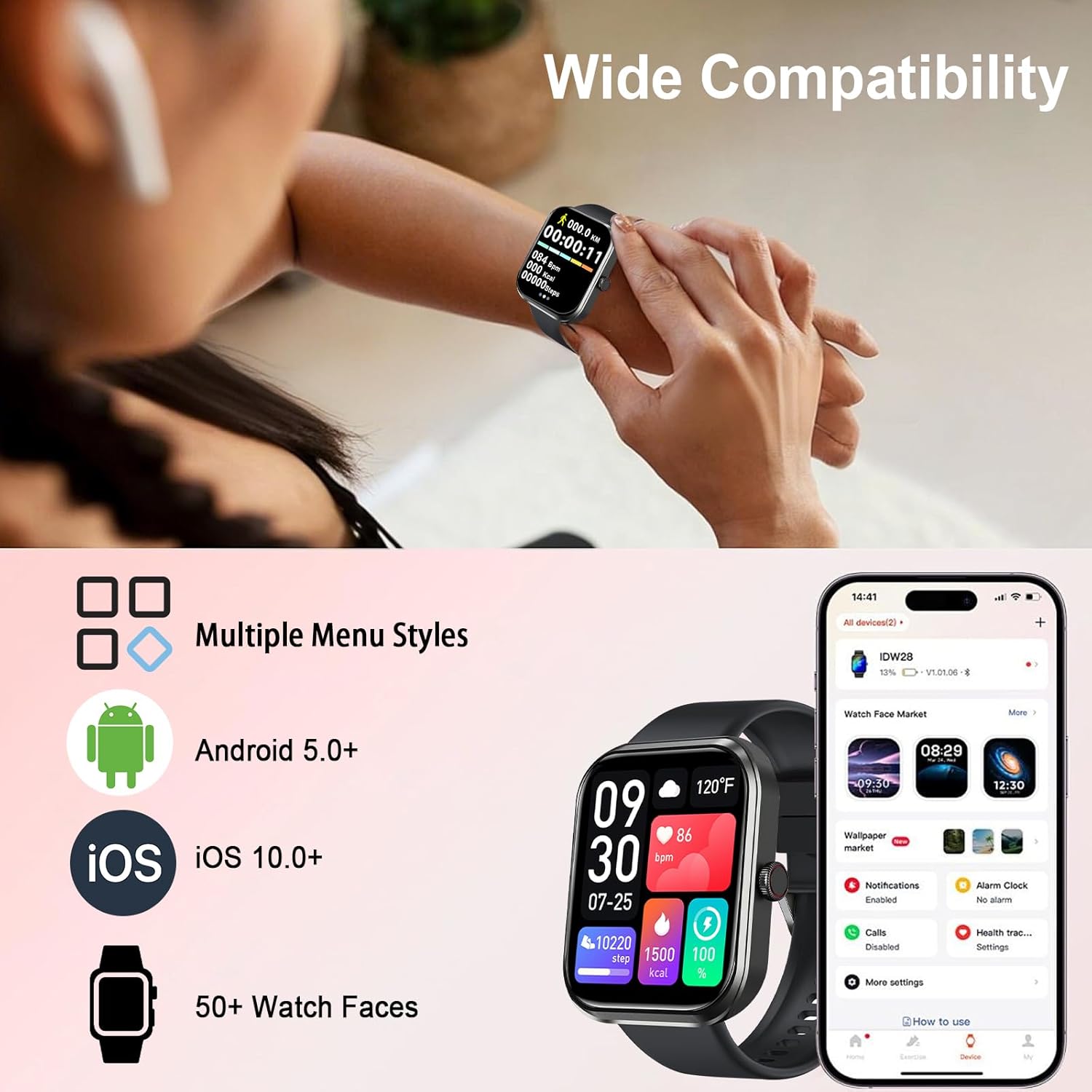 Thumbnail 5 de Smartwatch Herren mit Telefonfunktion G21 – 2.01" HD Touchscreen, IP67, lange Akkulaufzeit
