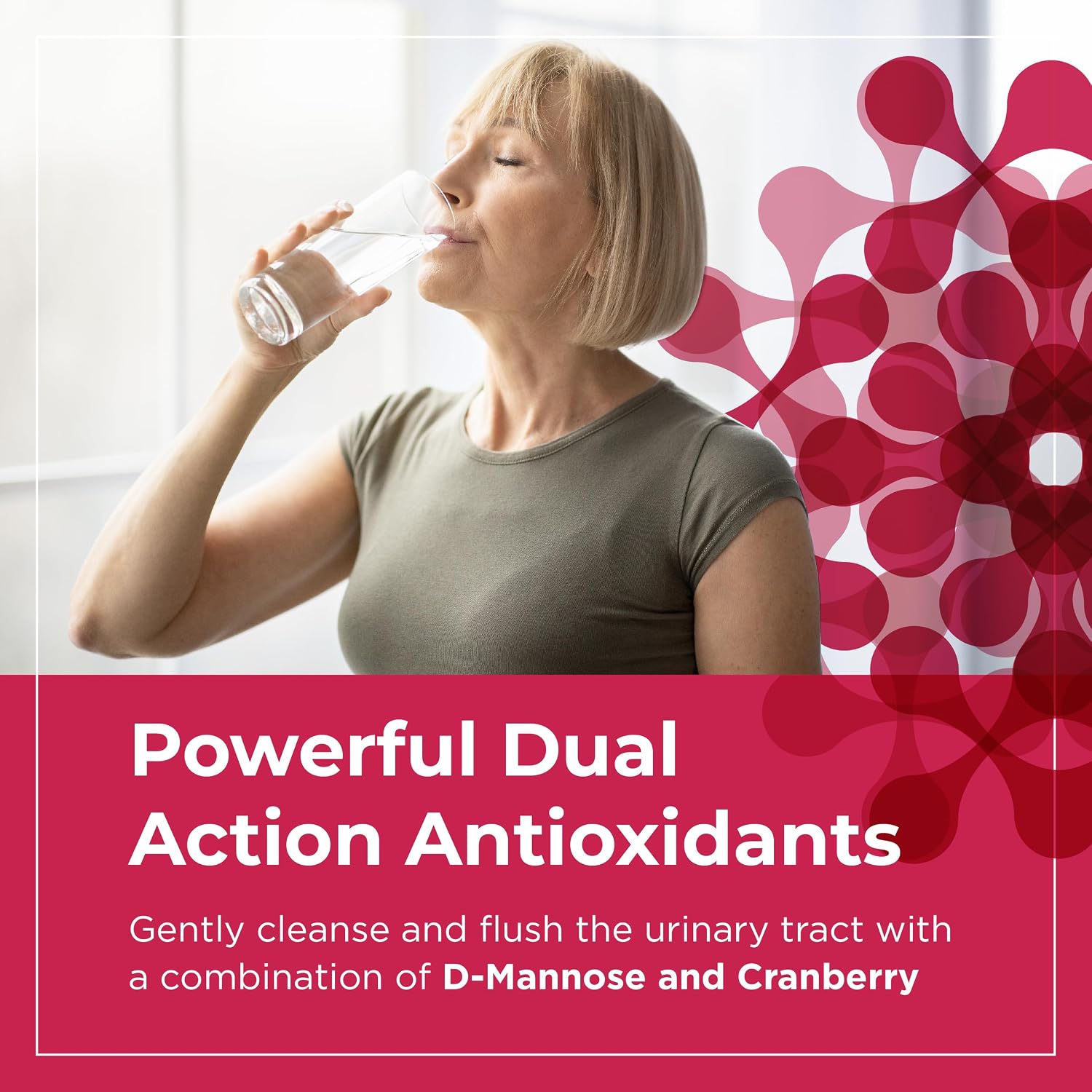 Detalle 2 de PlantVital D-Mannose Capsules, 1,000 mg Daily Dose with Cranberry, 120 Count