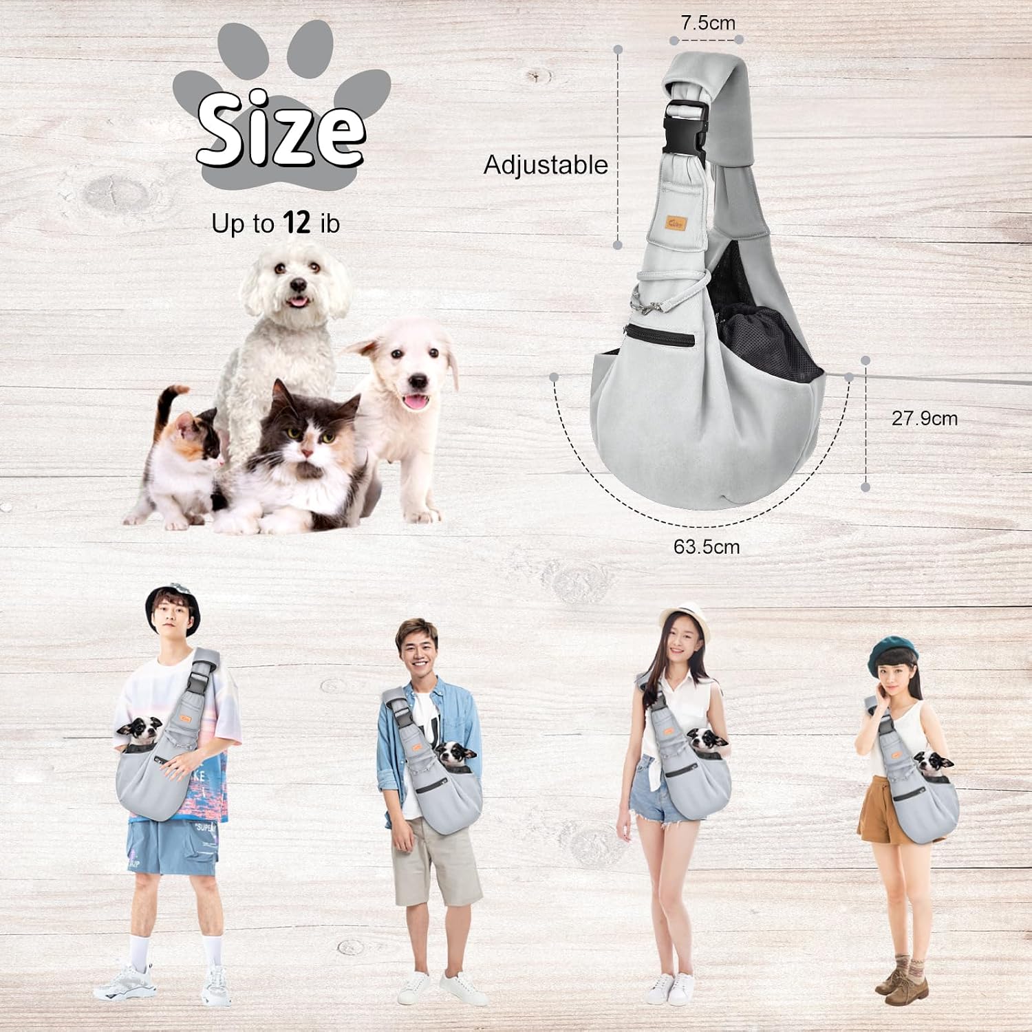 Thumbnail 6 de CUBY Puppy Carrier 13 lb mesh sling