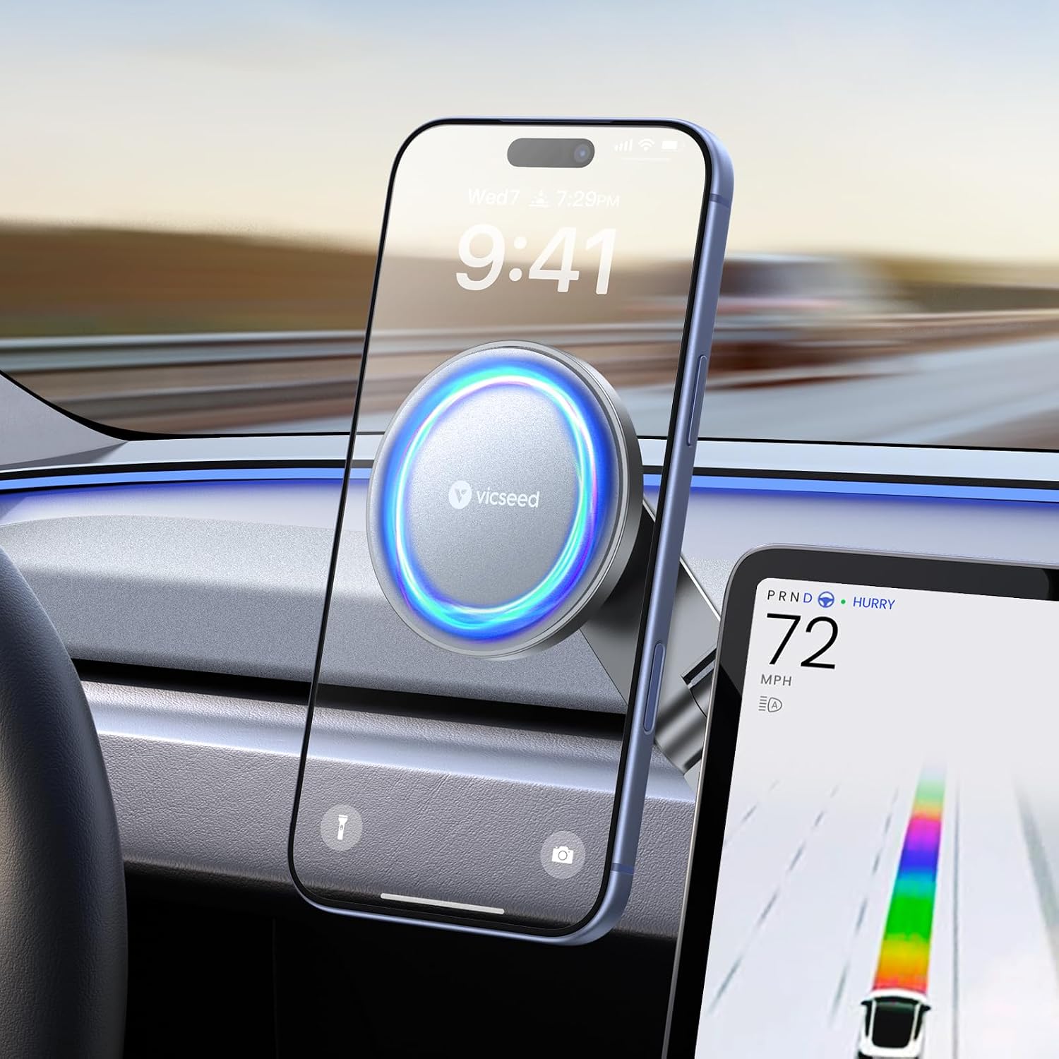 Detalle de VICSEED Tesla Phone Mount for Model 3/Y