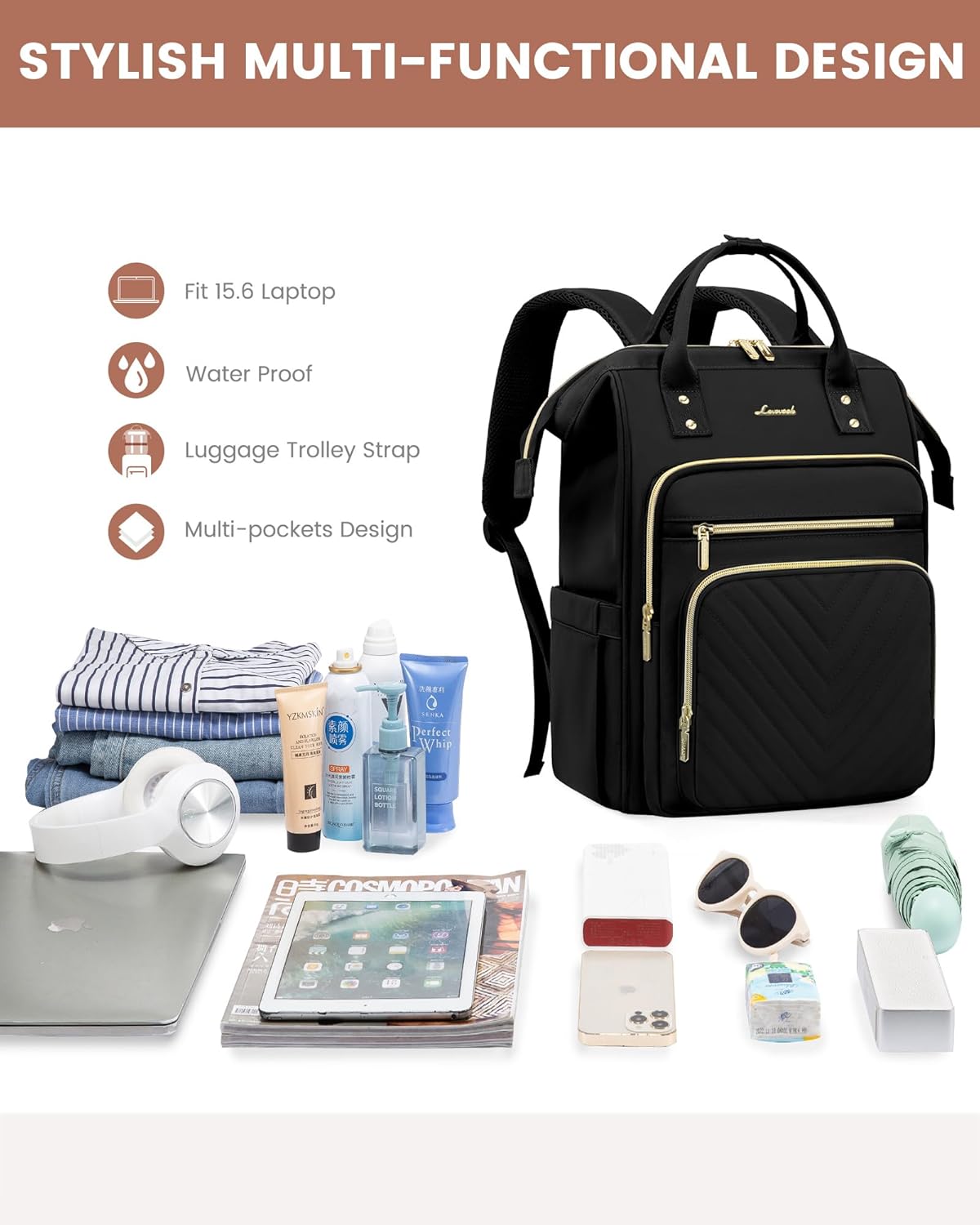 Thumbnail 4 de LOVEVOOK Rucksack Laptop 15,6 Zoll