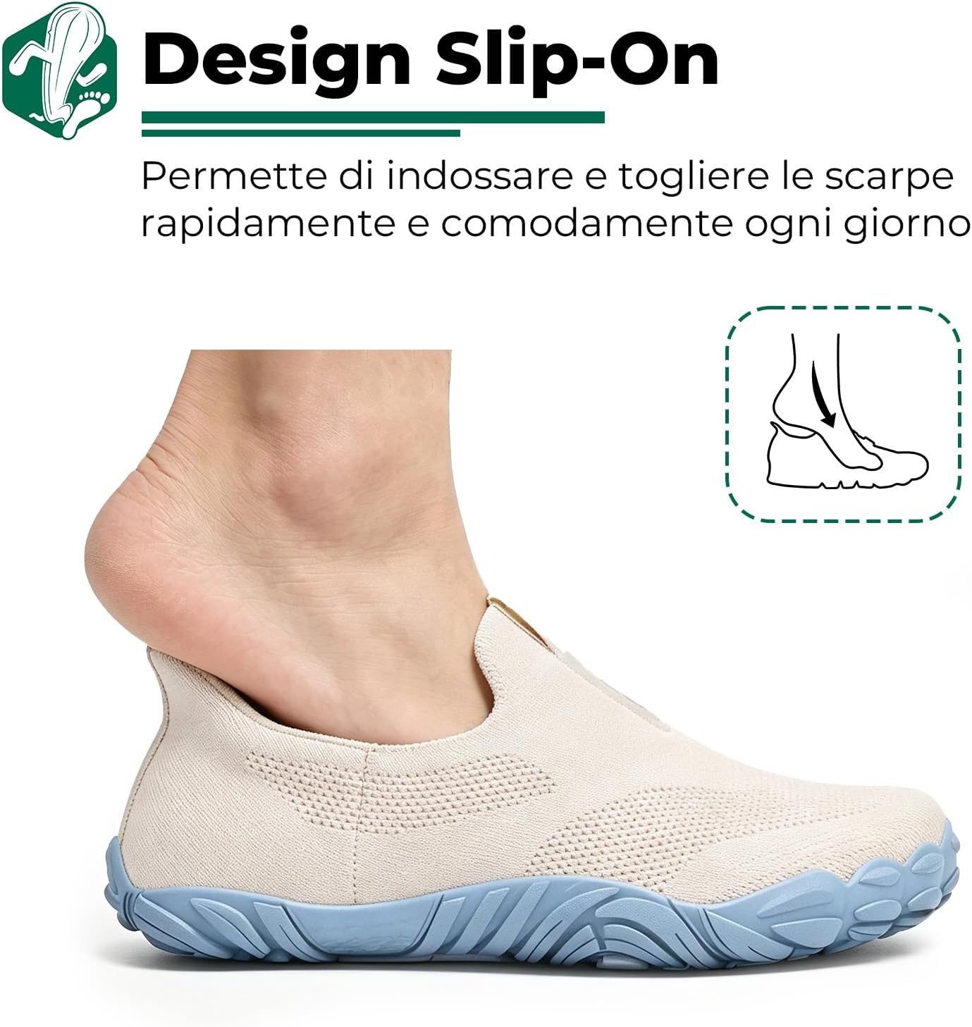 Thumbnail 1 de SAGUARO Unisex Scarpe Minimaliste Senza Lacci e Punta Ampia – Comfort barefoot, suola antiscivolo