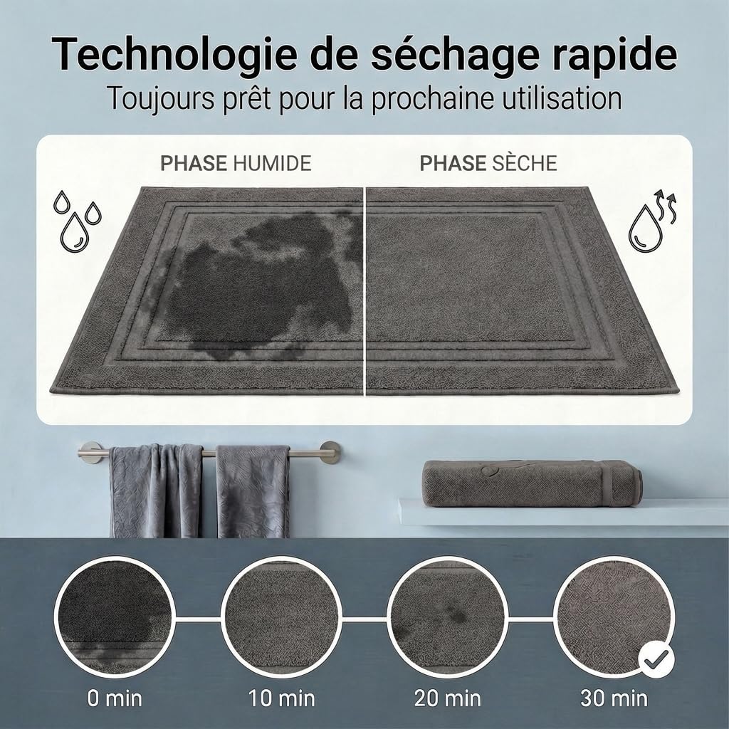 Thumbnail 5 de Komfortec Tapis de bain 50 x 70 cm