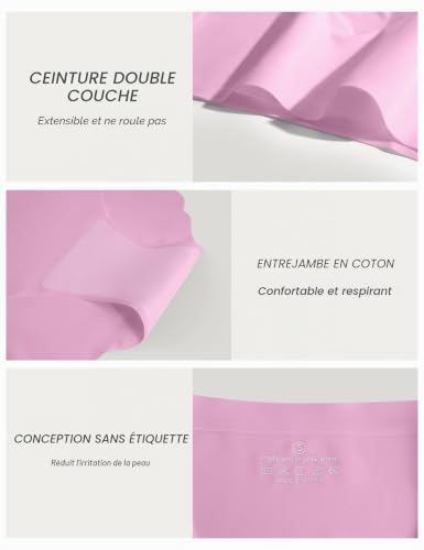 Detalle de Memouniva – lot de 6 culottes femme sans couture, élastiques et invisibles