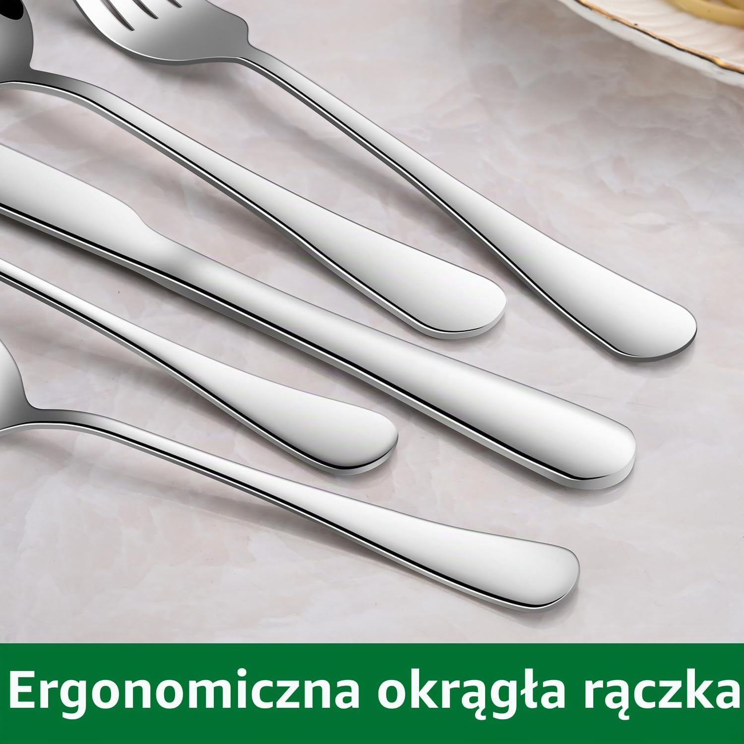 Detalle 1 de DEHOV T1010 – widelce obiadowe ze stali nierdzewnej, 20,5 cm, 8 szt.
